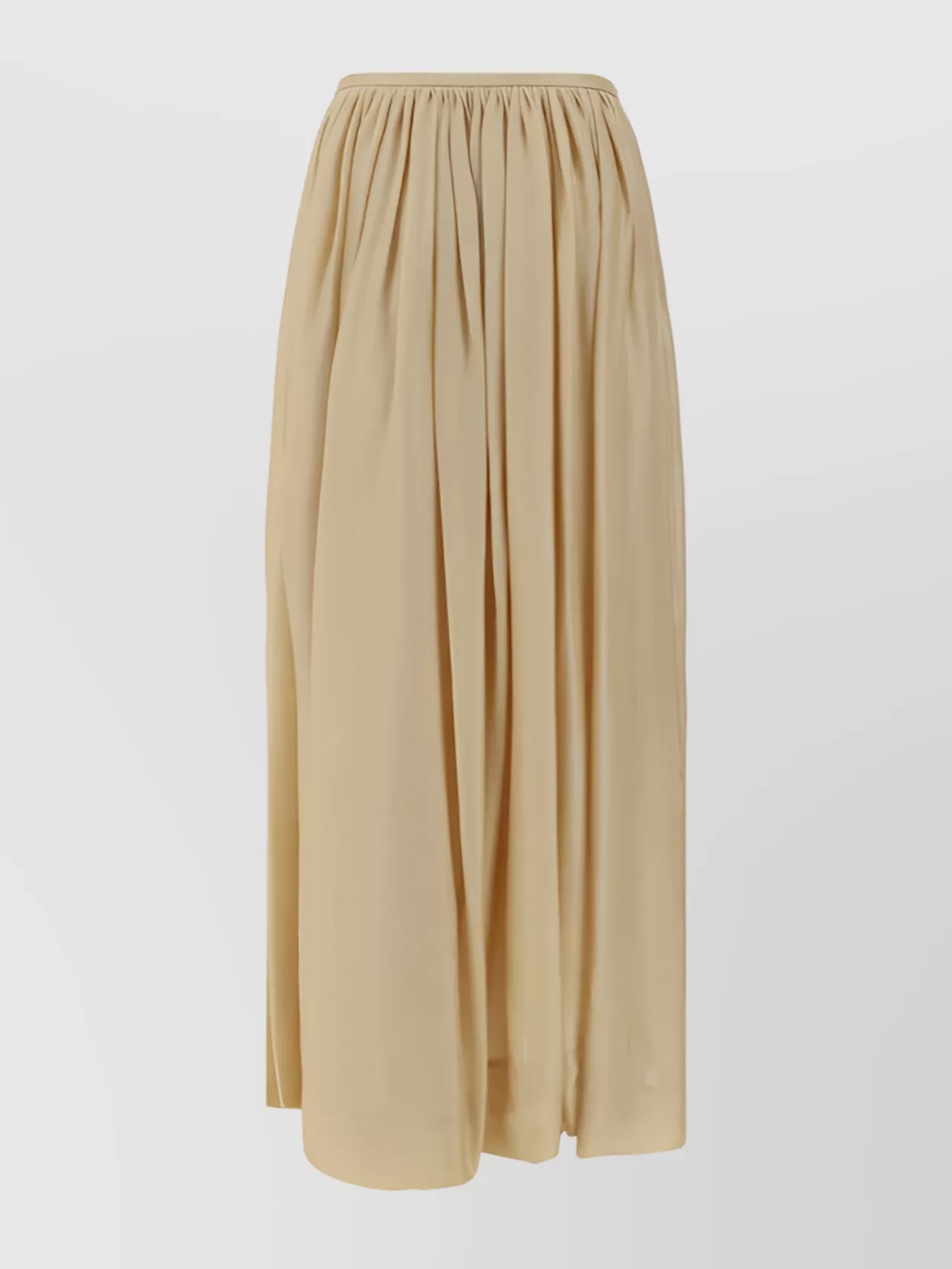 Giorgio Armani Long Silk Pleated Skirt In Multi