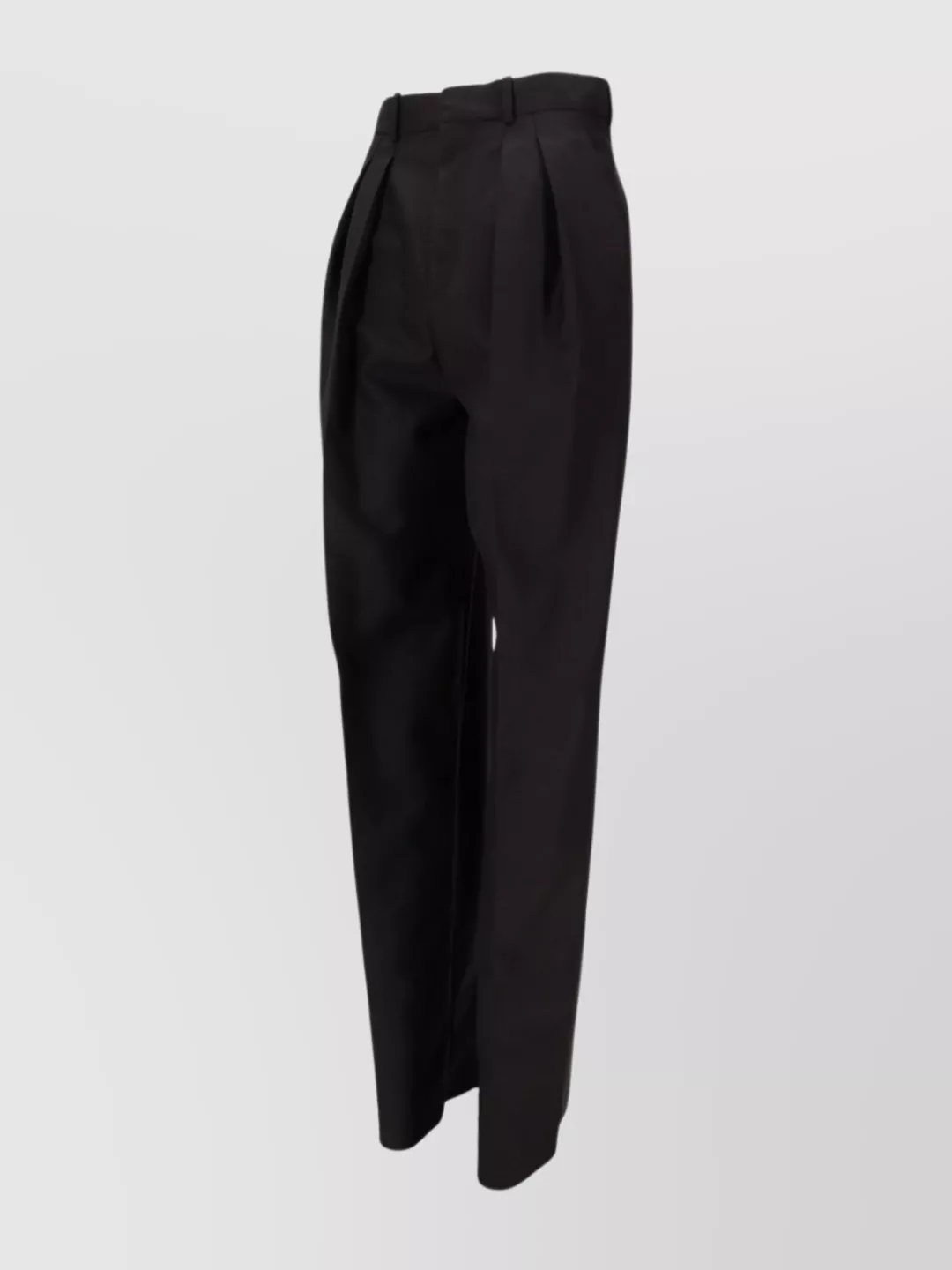 Saint Laurent High Waist Tapered Trousers Pleated Design