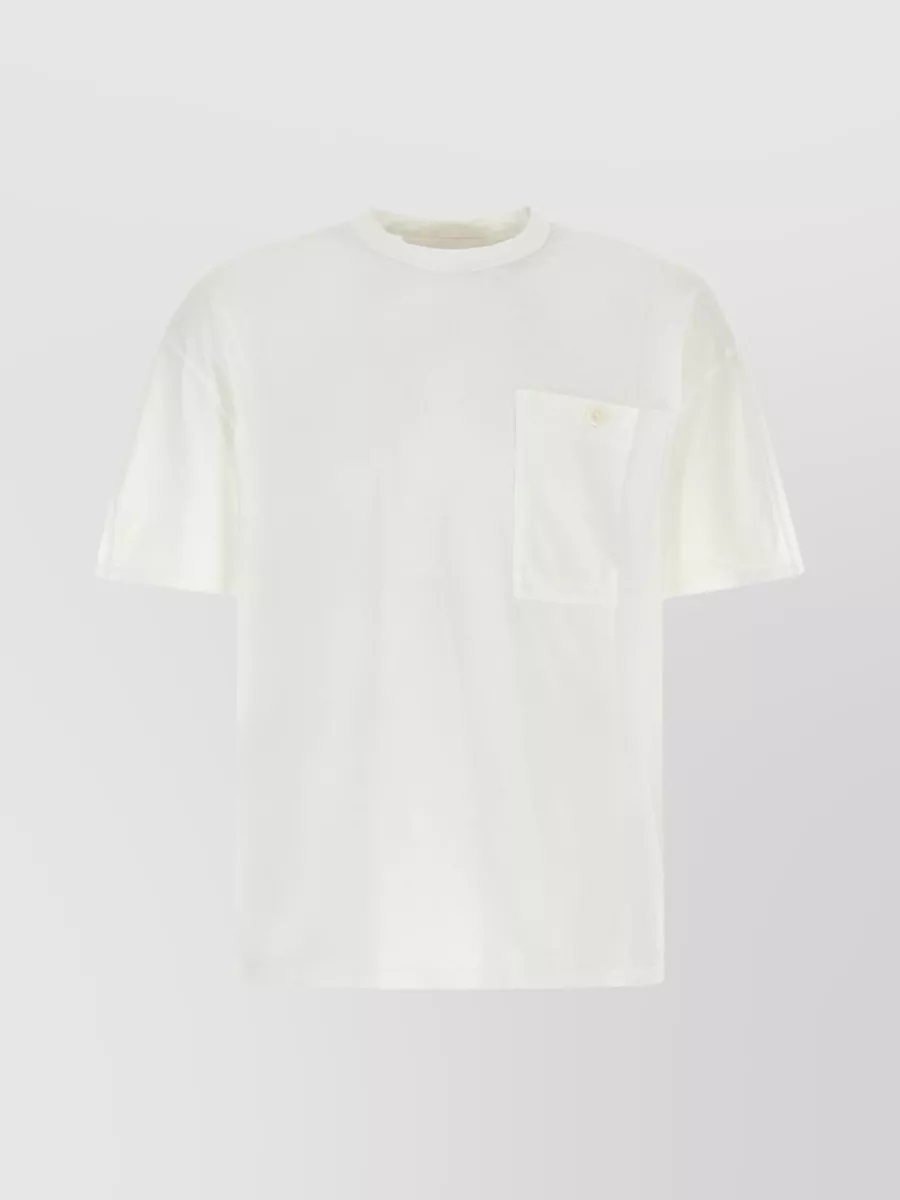 Shop Ten C Crew-neck Pocket T-shirt In Pure Cotton In White
