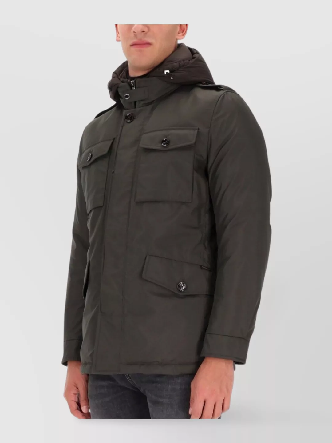 Moorer Versatile Hooded Long Sleeve Coat