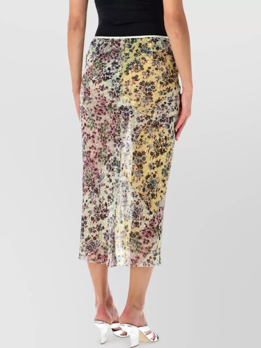 Dries Van Noten Floral-Print Jacquard Bias-Cut Midi Skirt