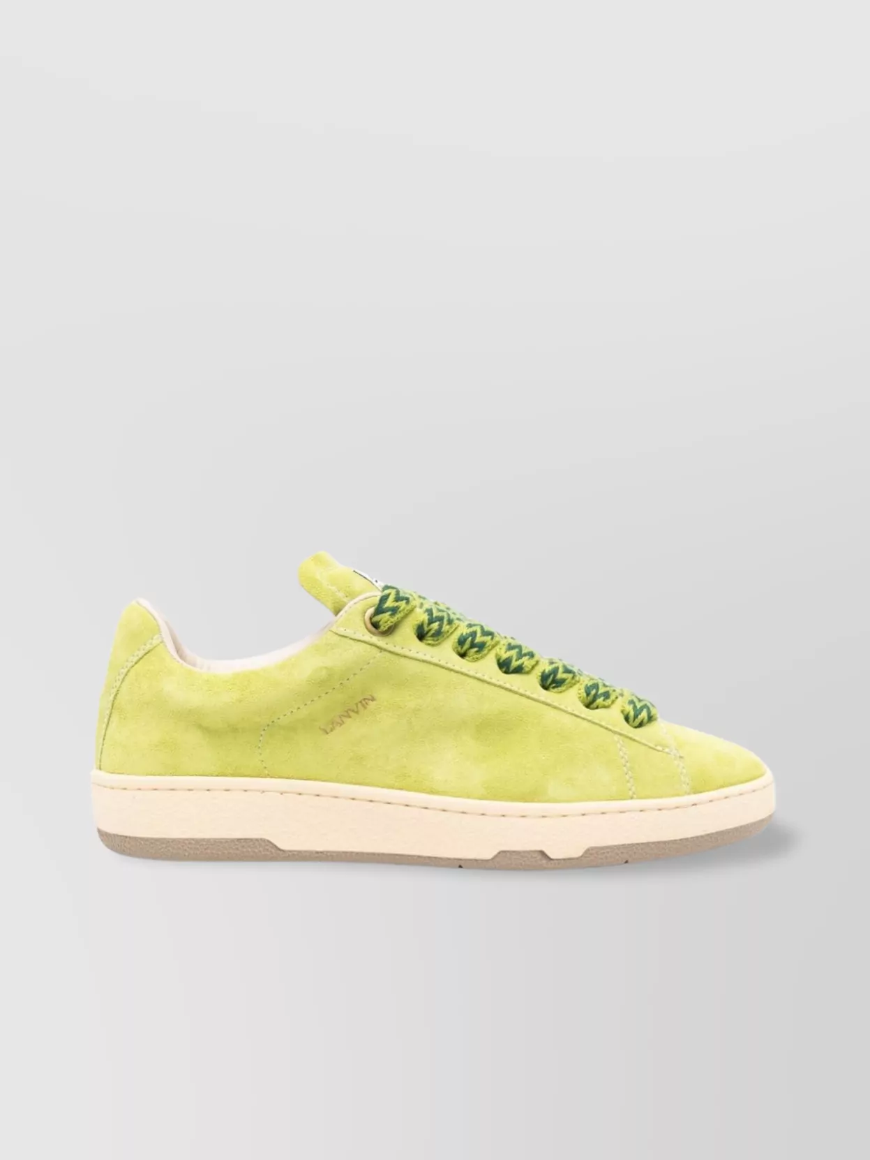 Shop Lanvin Suede Padded Low Top Sneakers