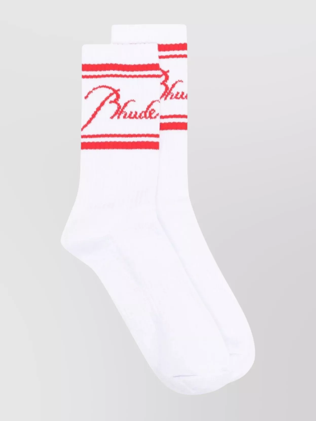 Shop Rhude Athletic Striped Cotton-poly Sport Socks