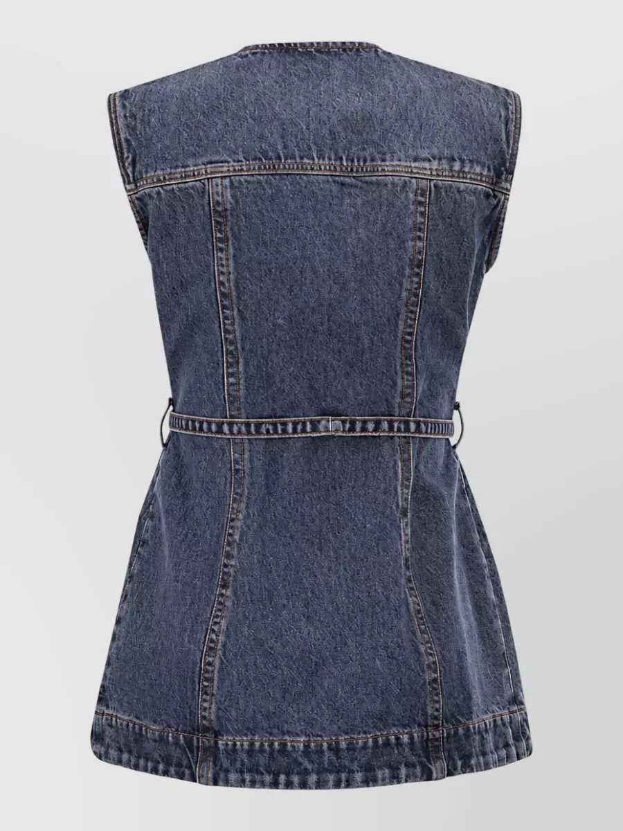 Sportmax Denim Sleeveless Top