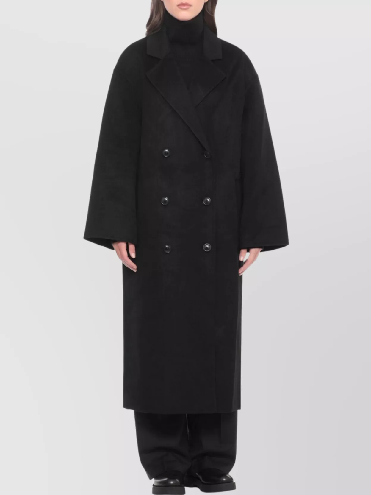 Loulou Studio Cashmere Oversized Double-Breasted Long Coat