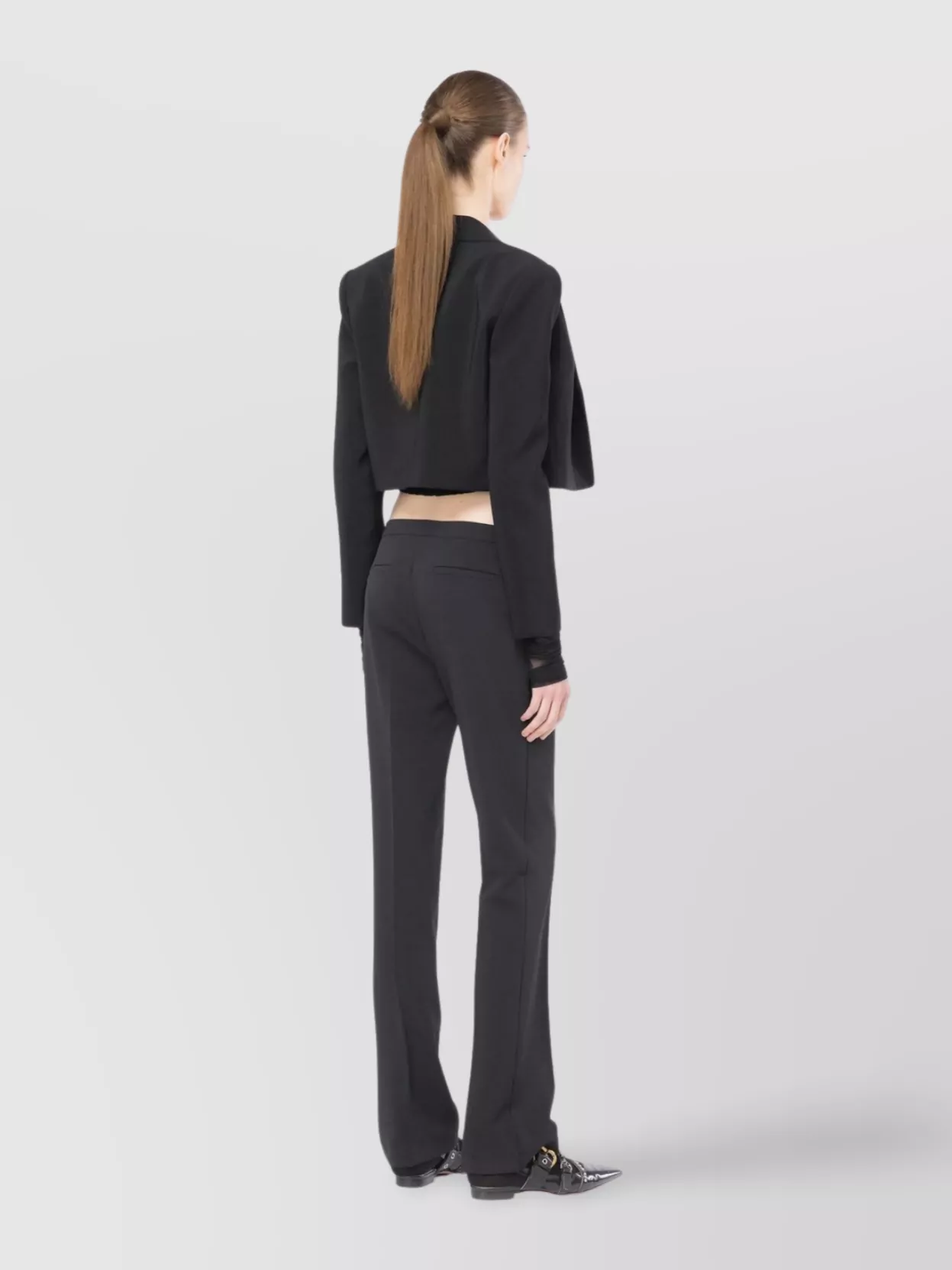 Pinko Short Jacket With Pockets And Lapels In Gray