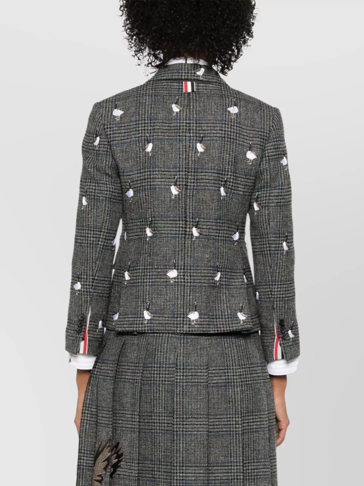 Thom Browne Prince Of Wales Hunting Tweed Coat