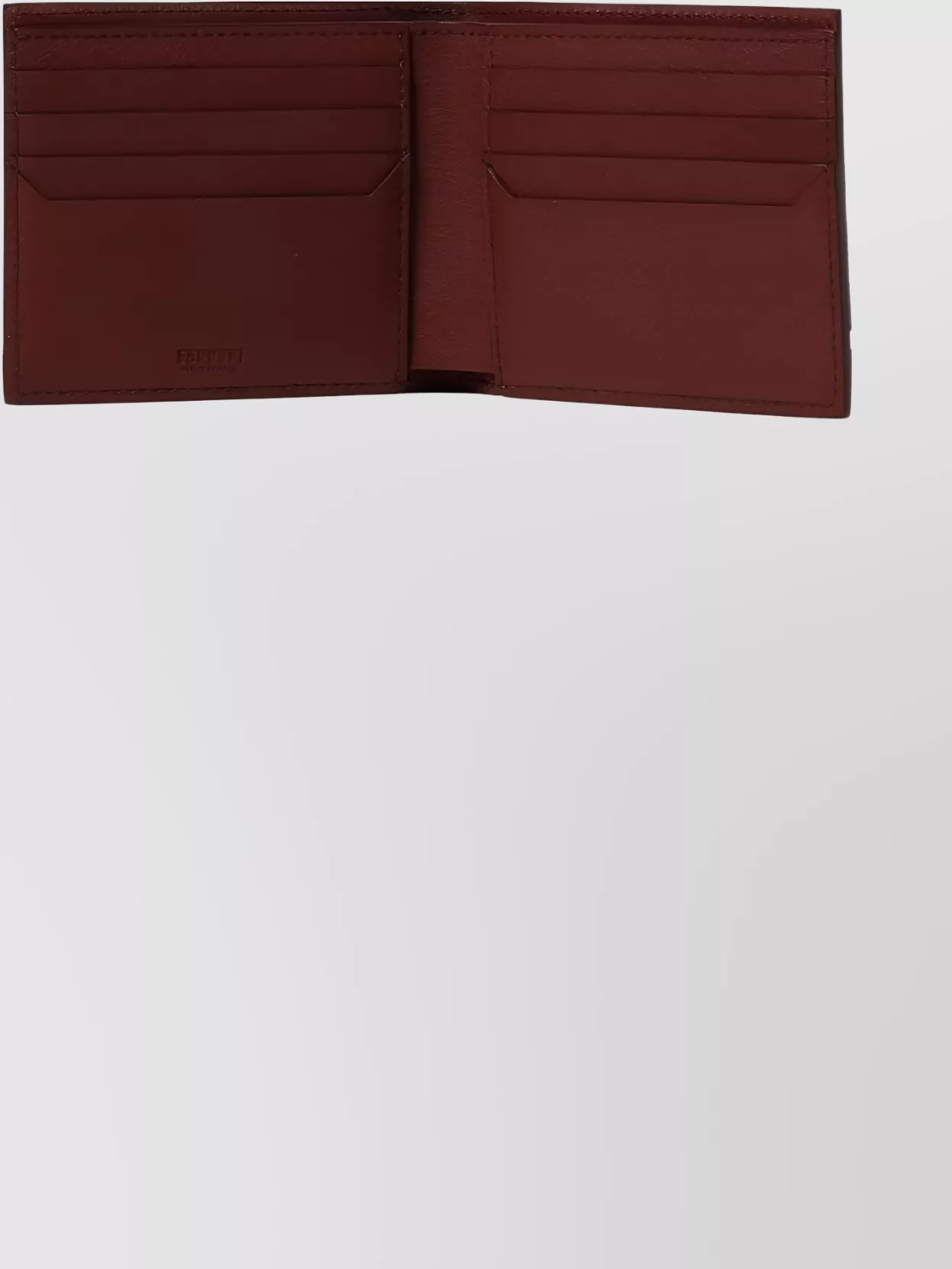 Ferrari Bi-Fold Leather Wallet Featuring Logo