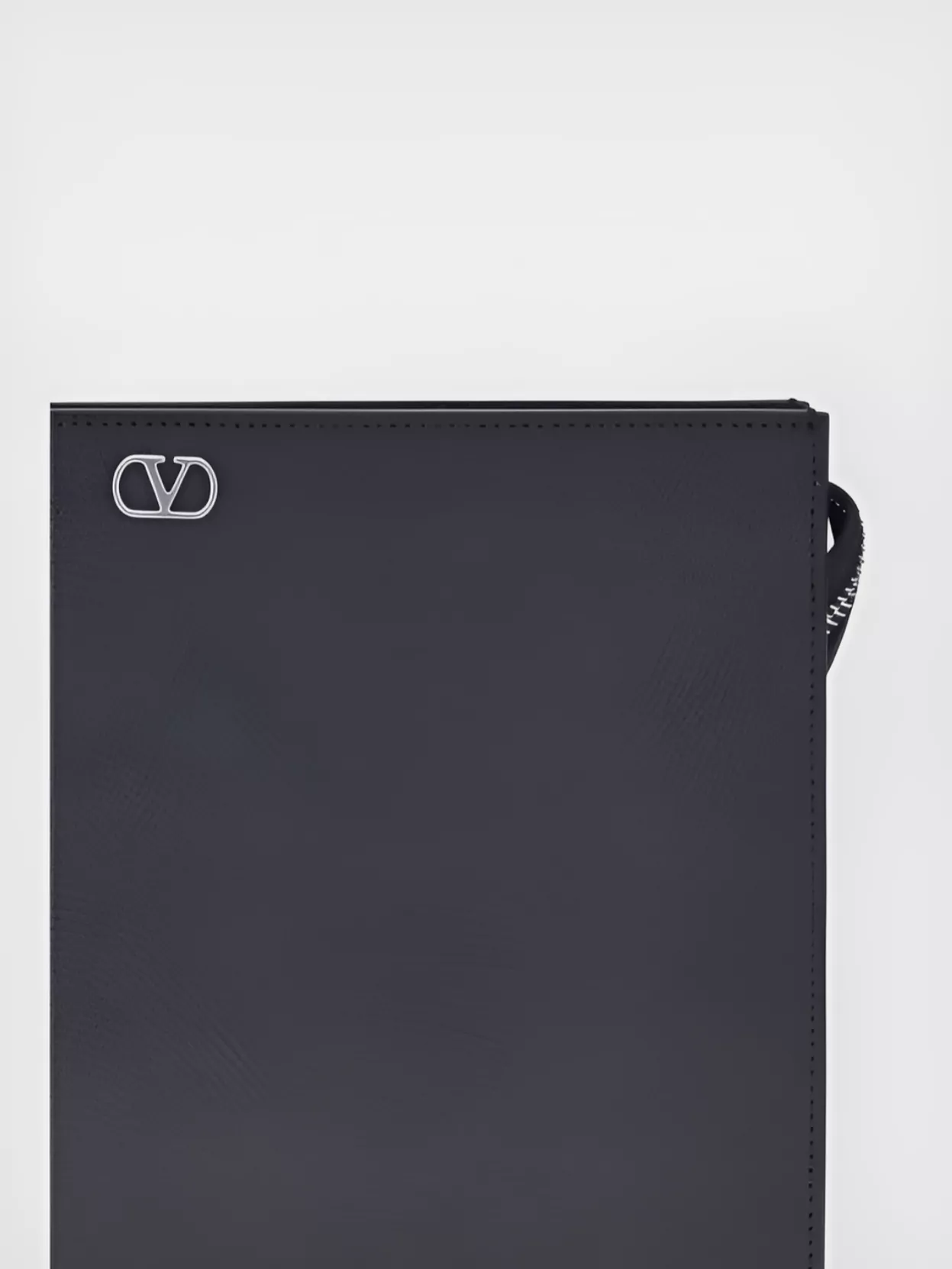 Valentino Garavani Iconic Grained Leather Clutch Bag