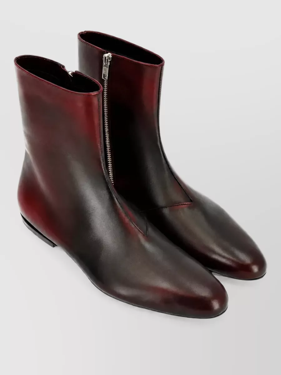 Dries Van Noten gradient leather ankle boots