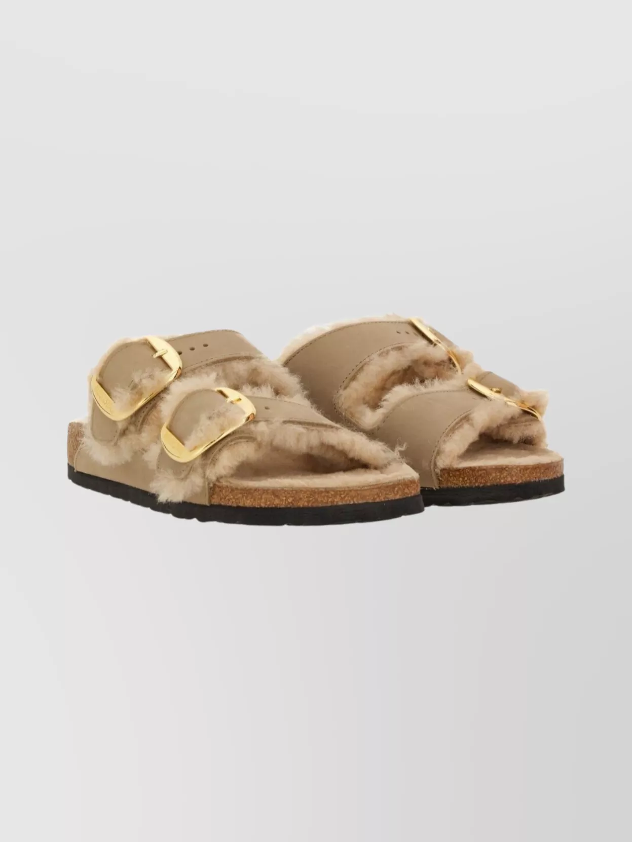 Birkenstock Double Buckle Open Toe Cork Sandals