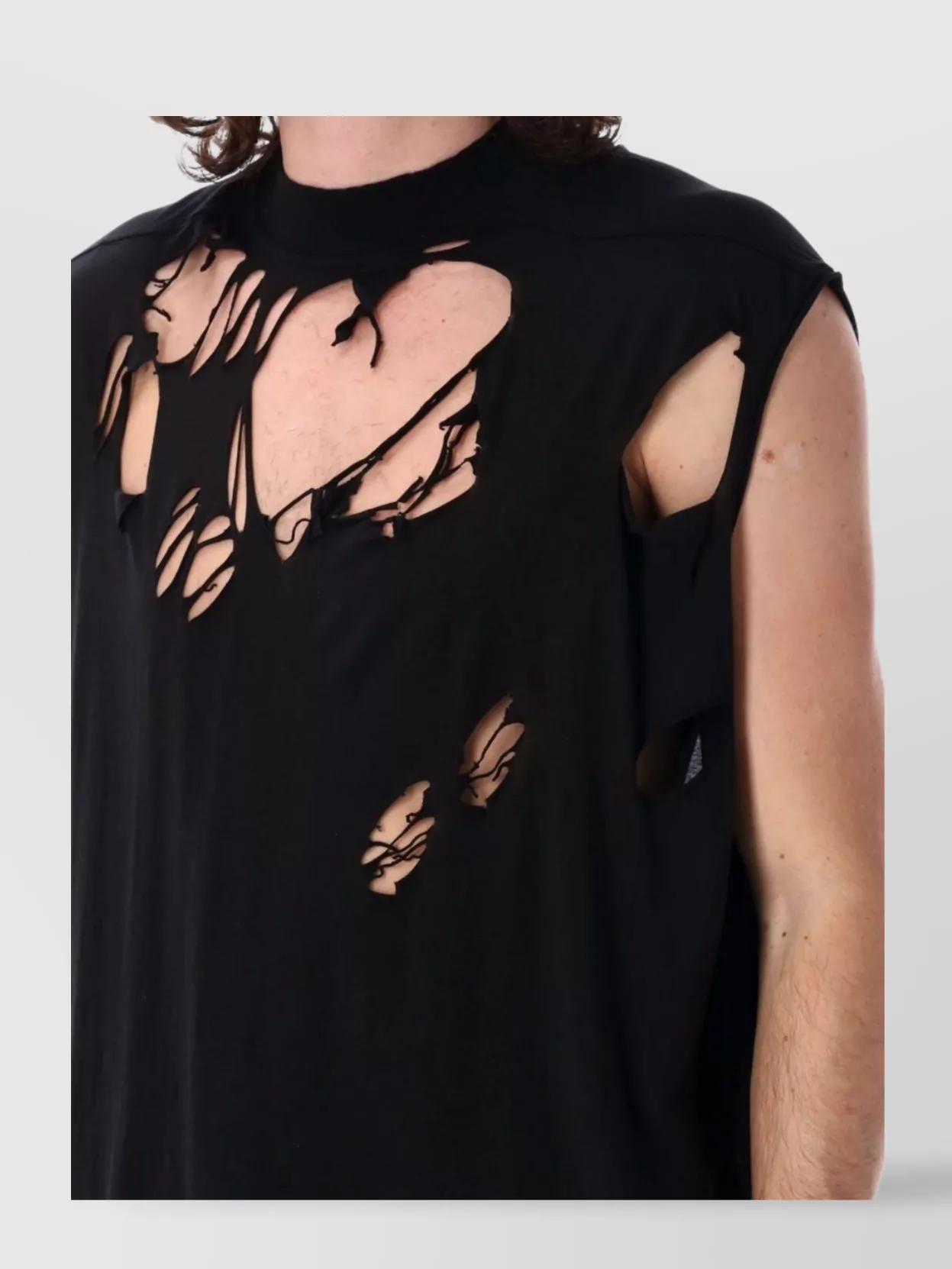 Rick Owens Drkshdw Torn Sleeveless T-Shirt