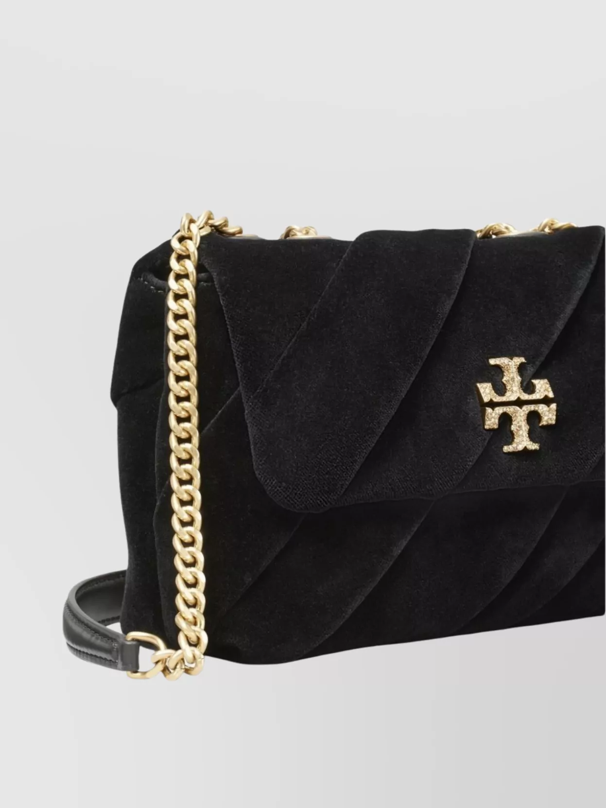 Tory Burch Small Quilted Velvet Shoulder Bag