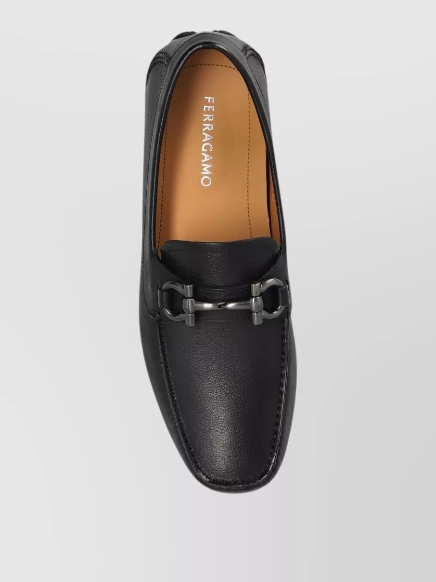 Ferragamo Leather Driver Loafers