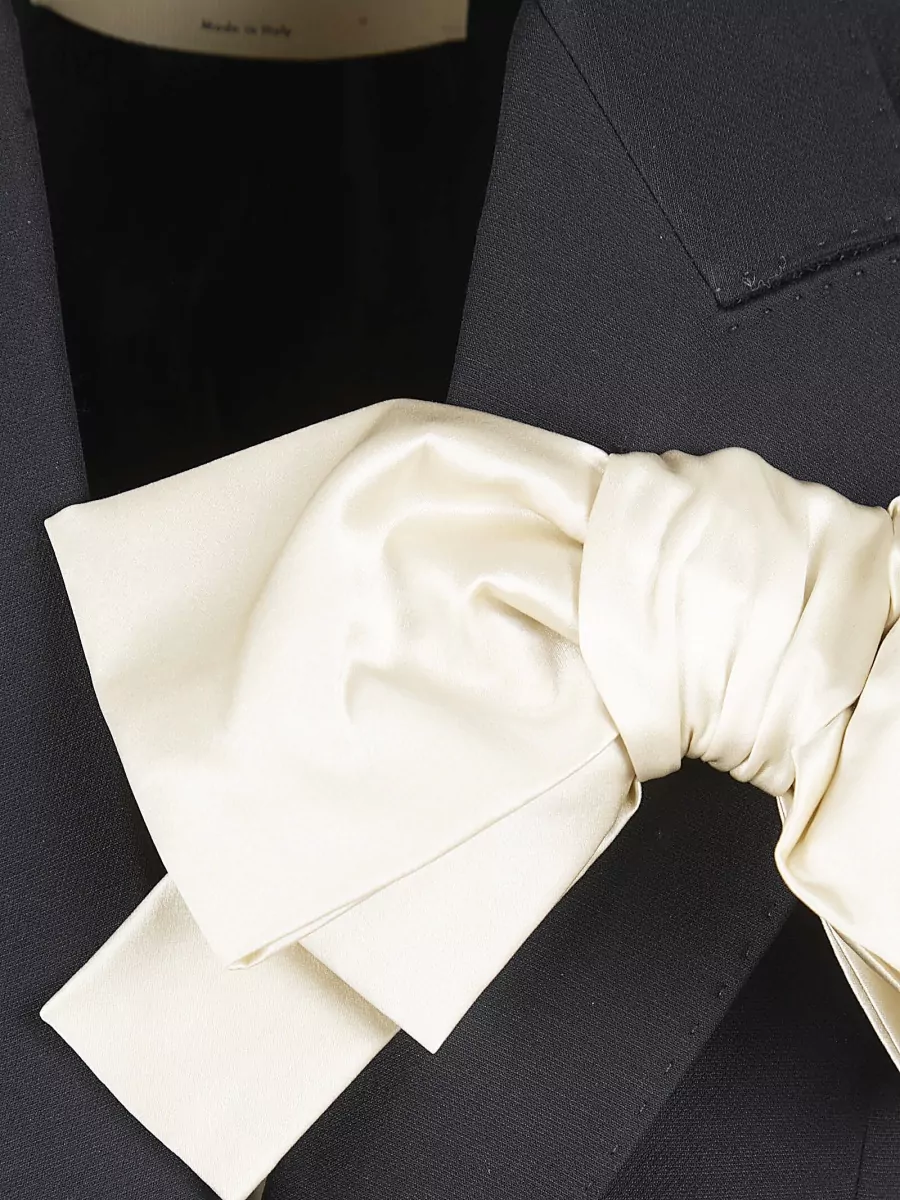 Valentino Garavani Couture Crepe Jacket Satin Bow Detail
