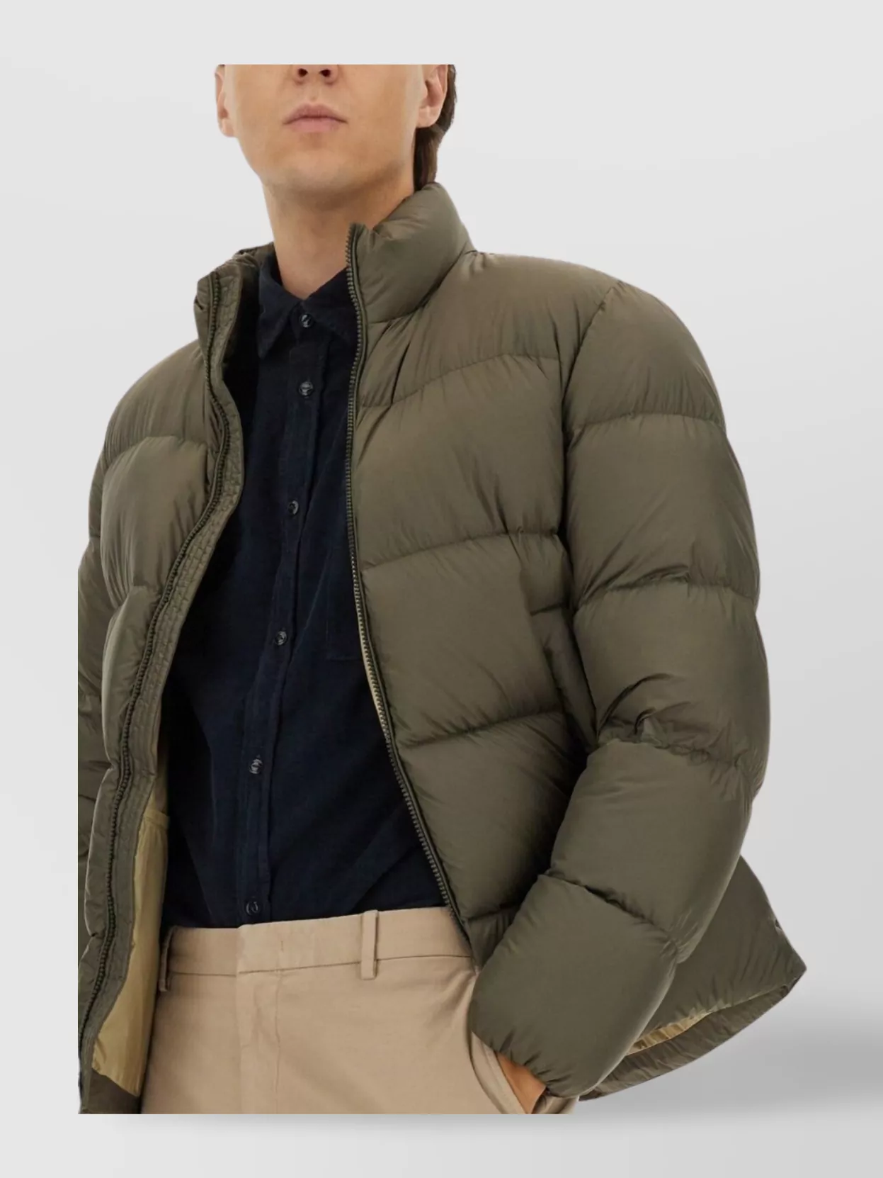 Woolrich High Collar Long Sleeve Puffer Jacket