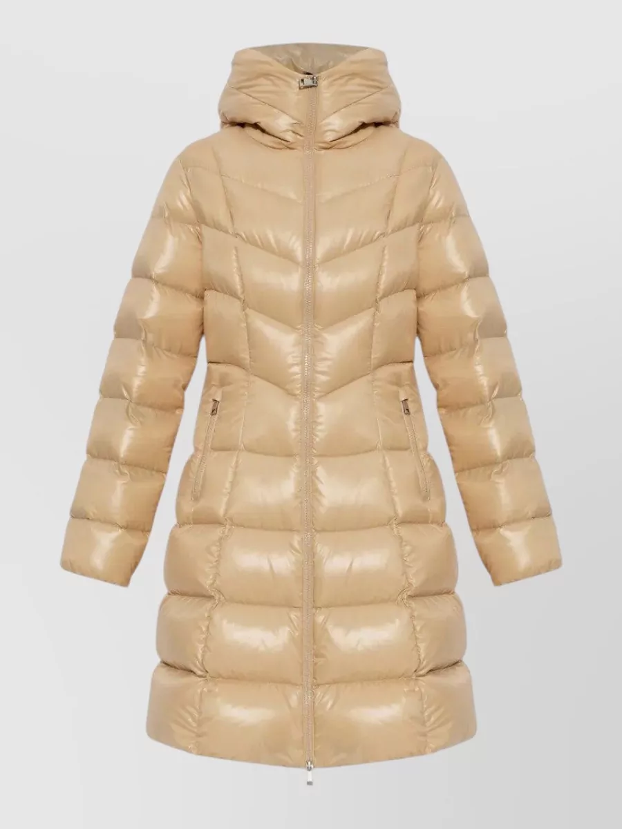 Moncler Hooded Slim-Fit Mid-Length Down Parka Coat