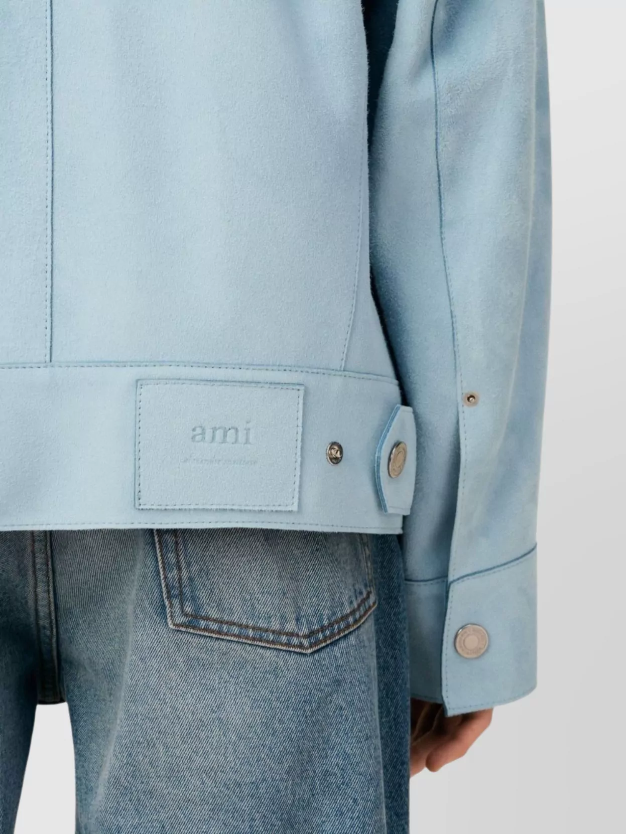Ami Paris Jacket Leather Adjustable Cuffs