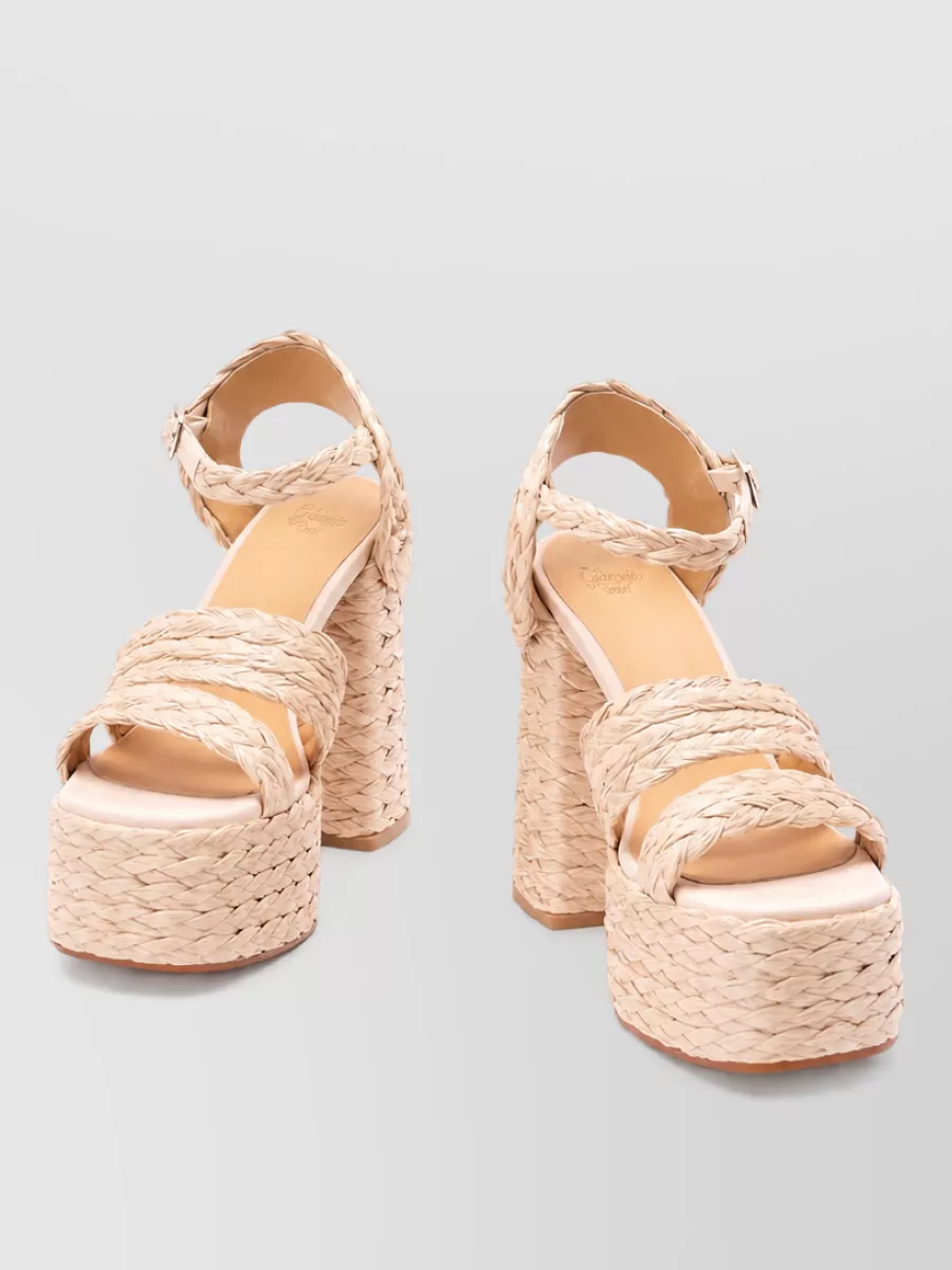 Castaner raffia platform mules