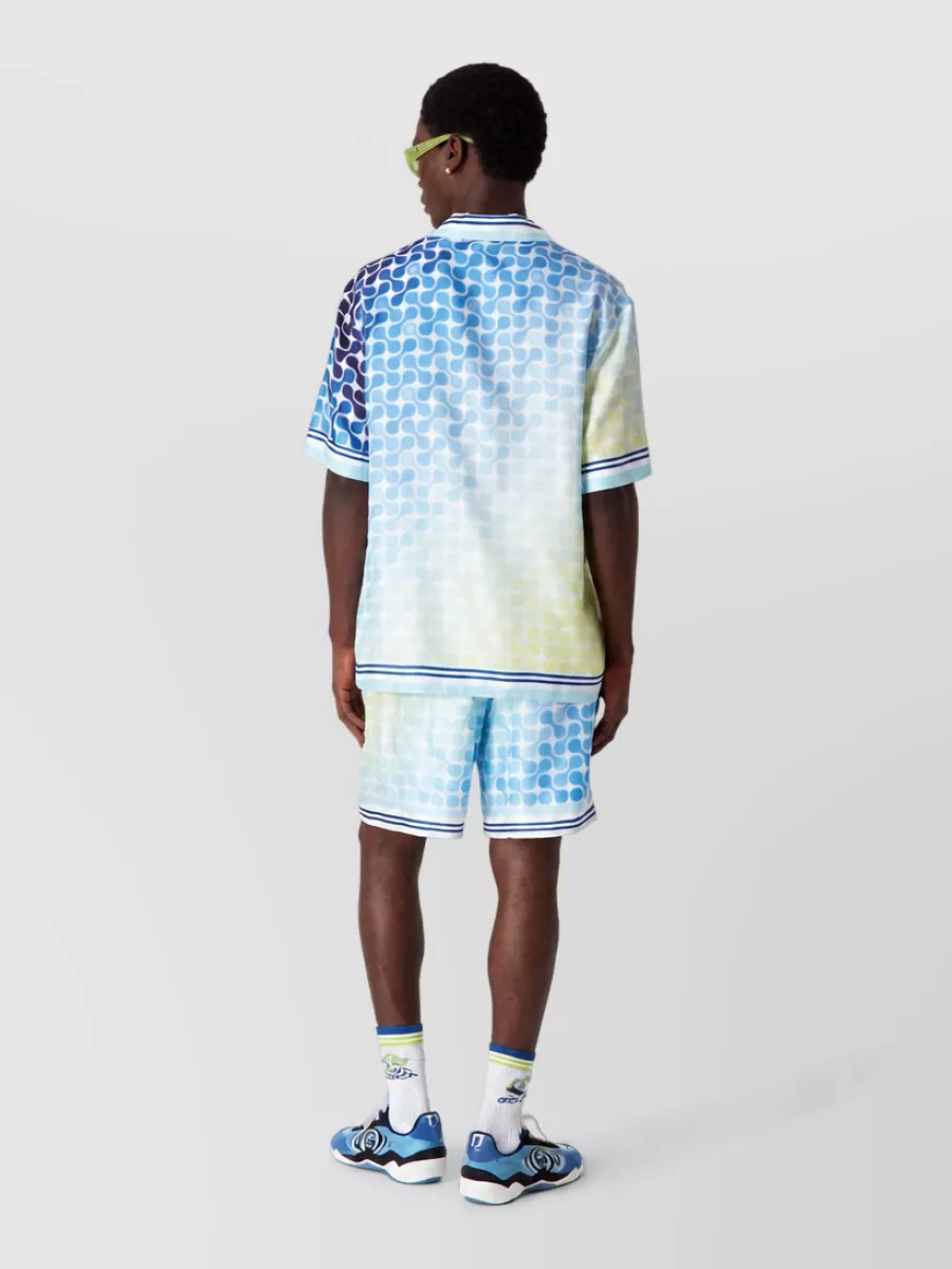 Casablanca Silk Short-Sleeve Cuban Shirt