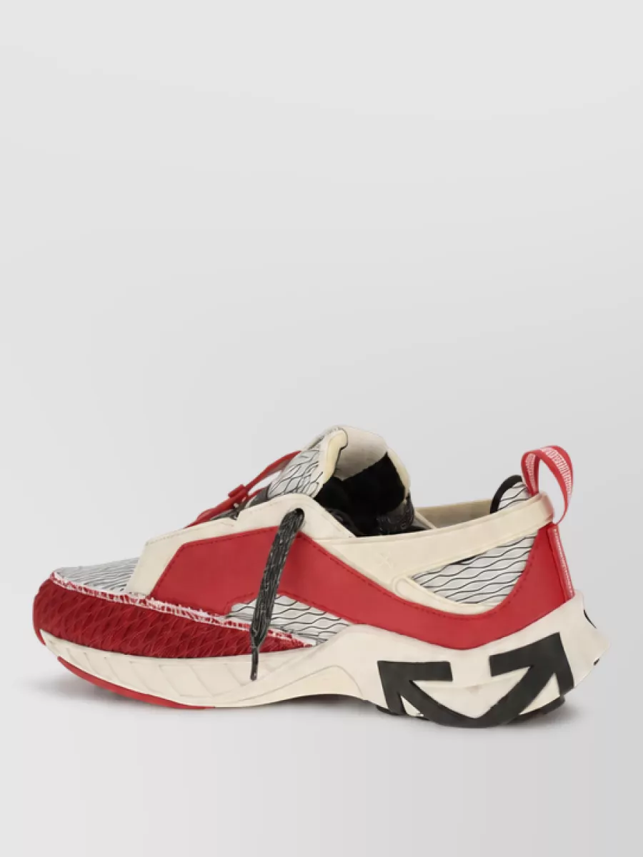 Off-White Polyester Slip-On Sneakers