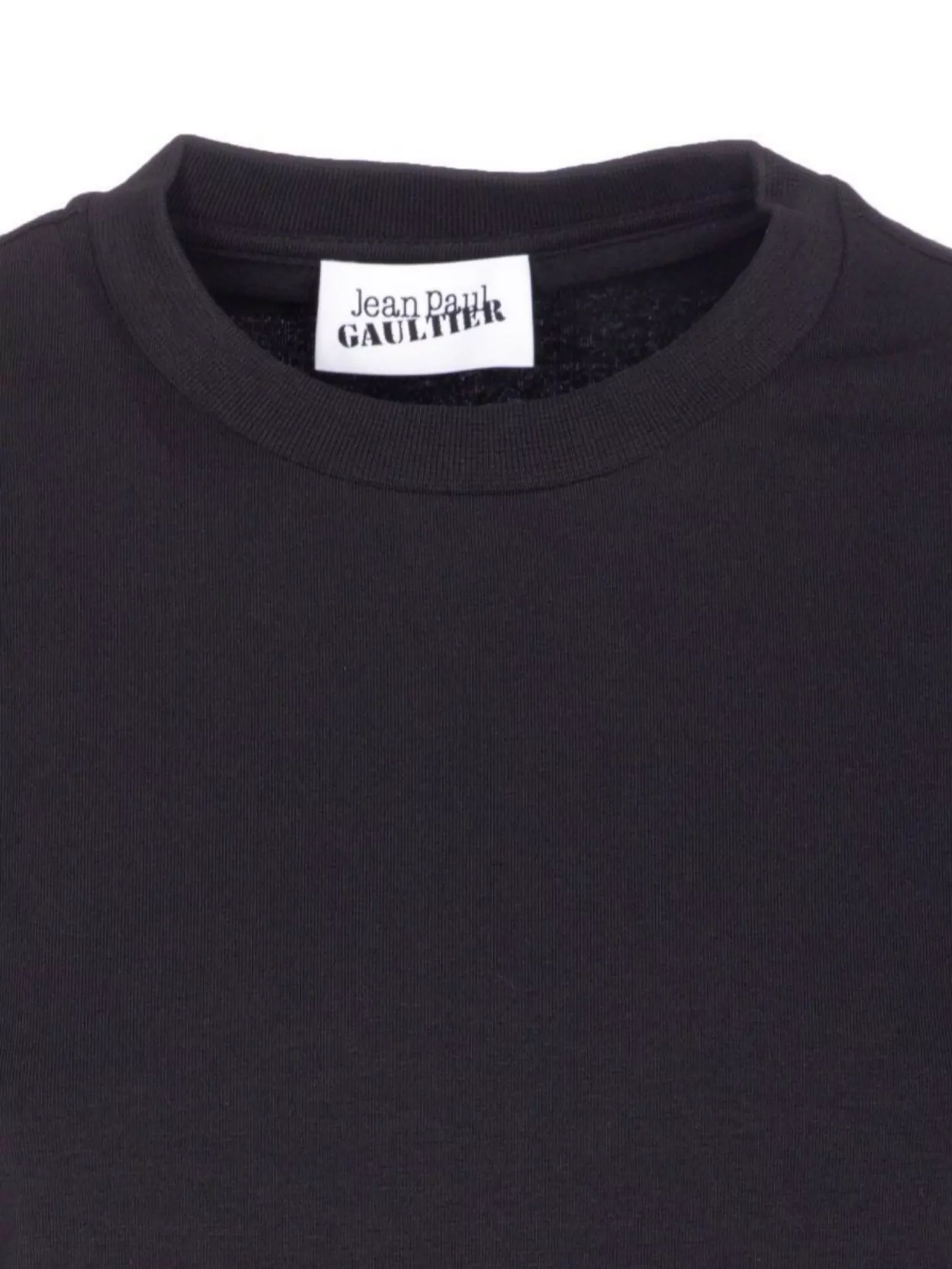 Jean Paul Gaultier Graphic Print Crew Neck Short Sleeve Top In Black