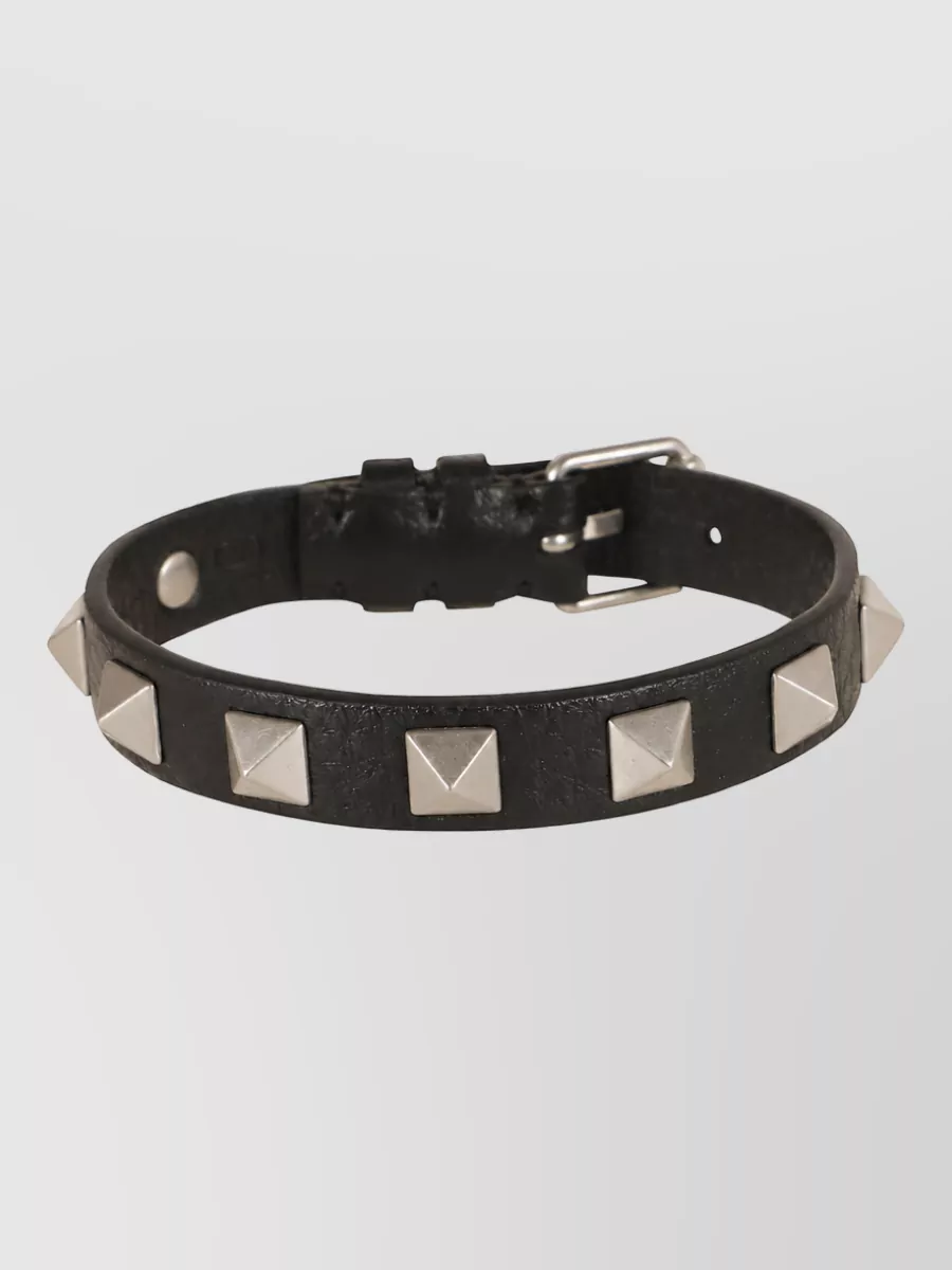 Valentino Garavani leather rockstud bracelet