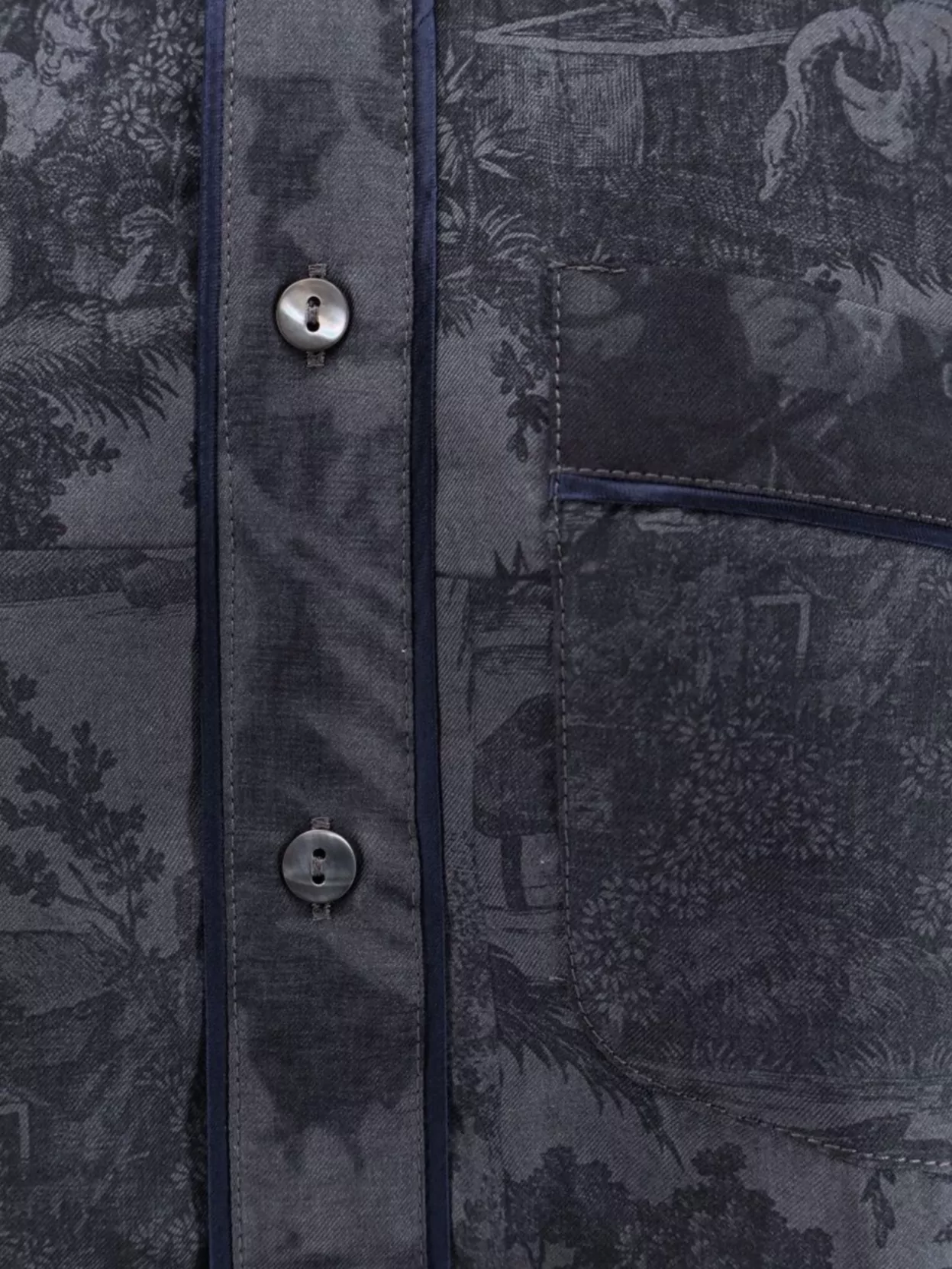 Pierre Louise Mascia Long Sleeve Silk Shirt With Chest Pocket