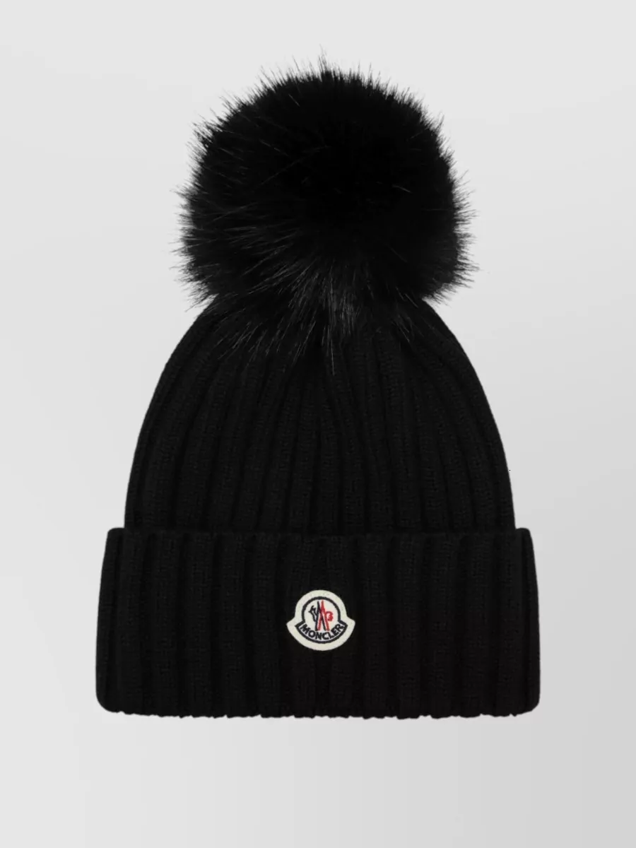 Moncler ribbed beanie