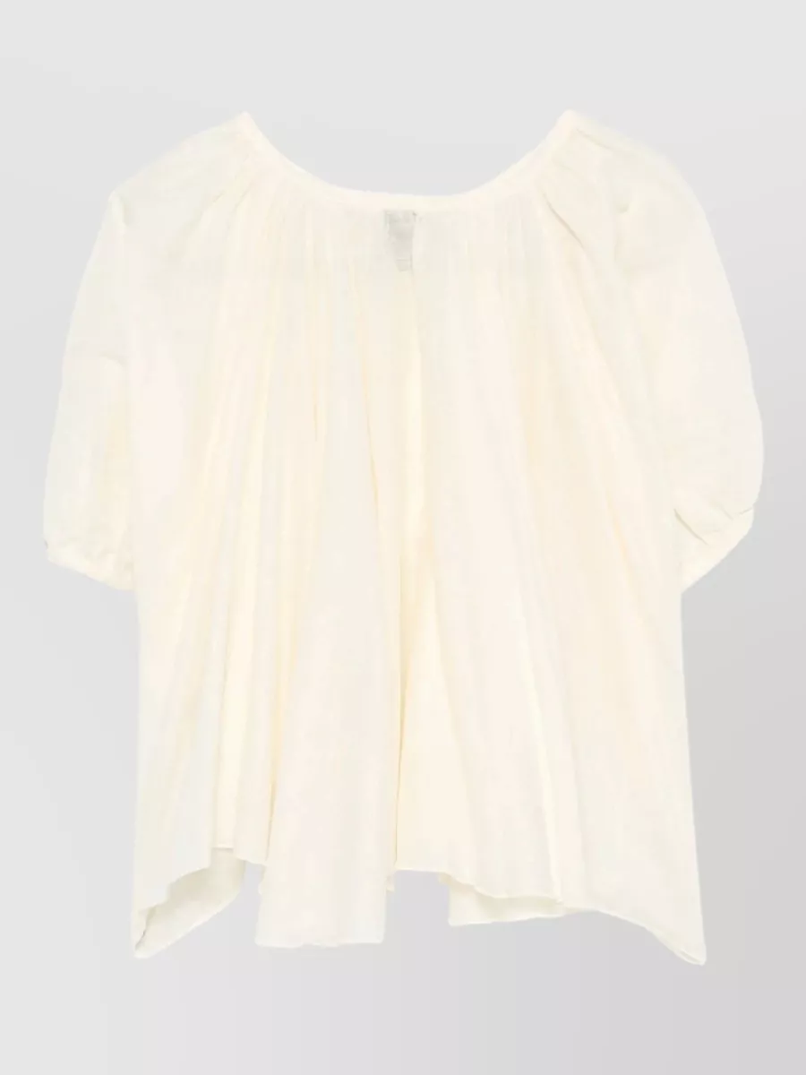 120% Lino Linen cropped blouse