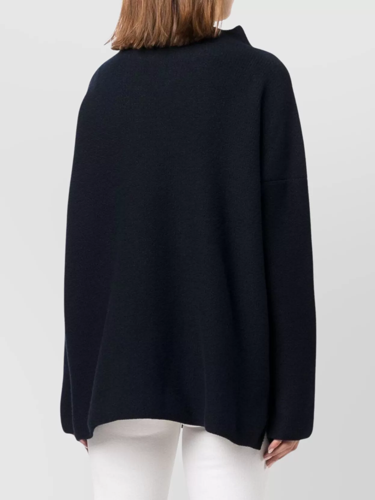 Daniela Gregis Oversized Knit Sweater Mock Neck