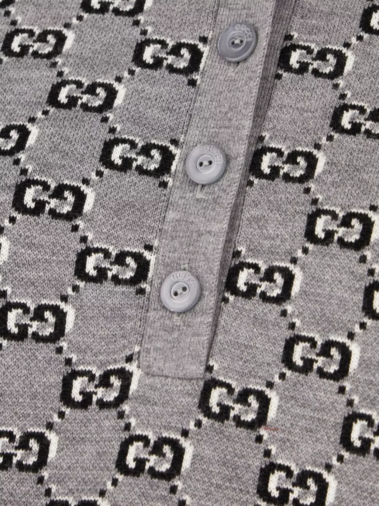 Gucci Embroidered Wool Mini Dress With Polo Collar