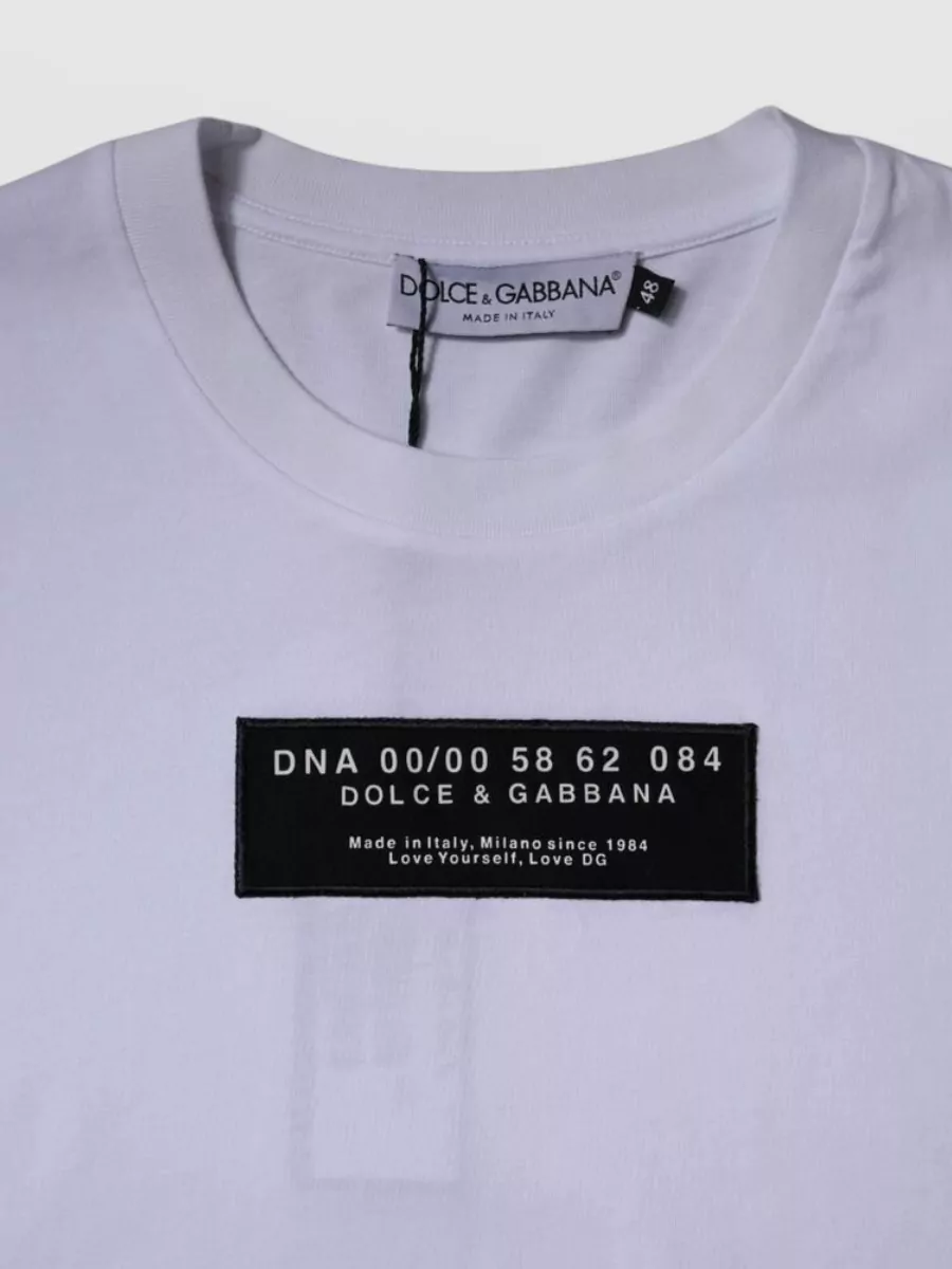 Dolce&Gabbana Logo-Print Cotton Crew-Neck T-Shirt