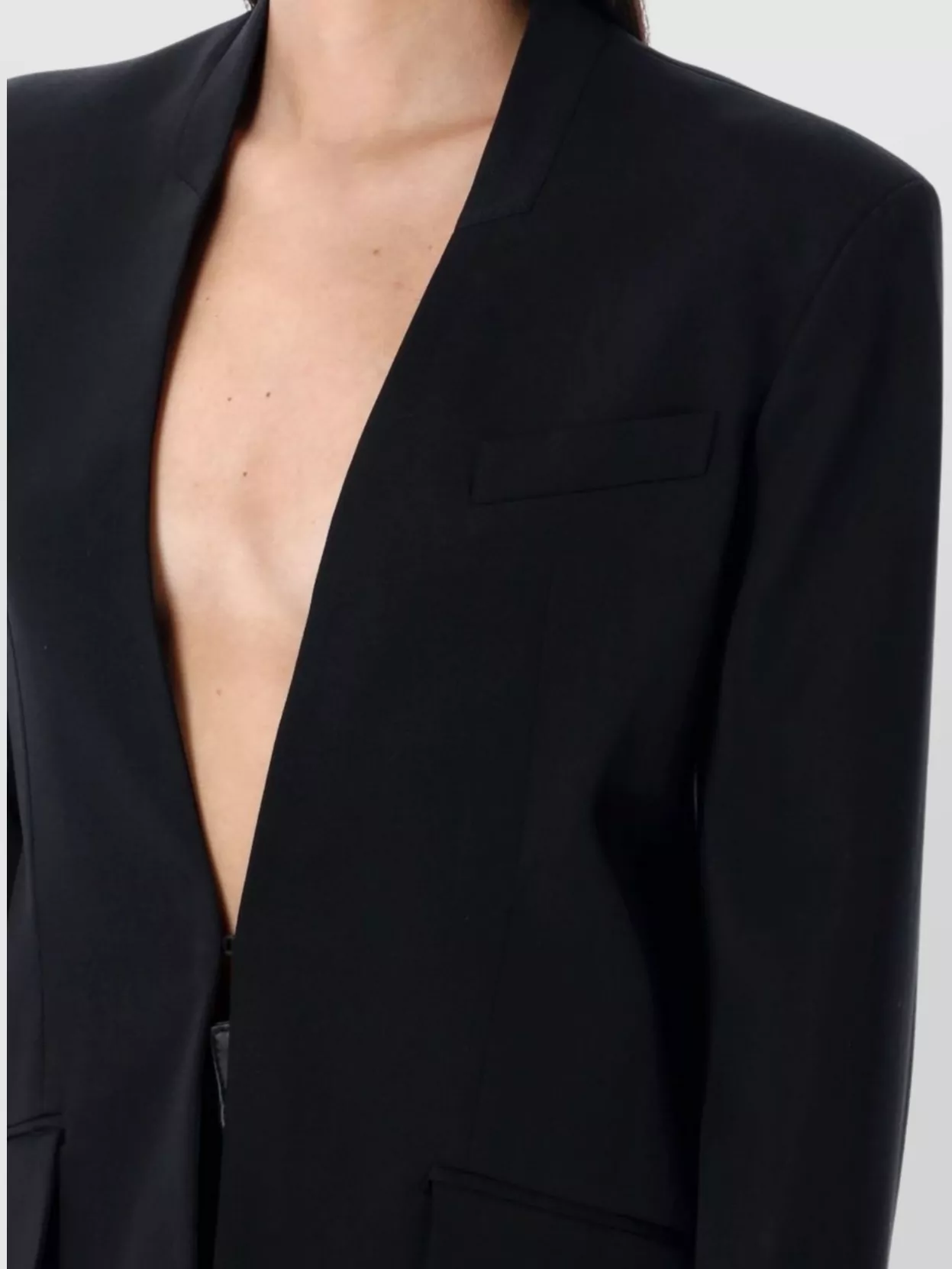 The Attico Tailored Jacket With Back Vent And Flap Pockets