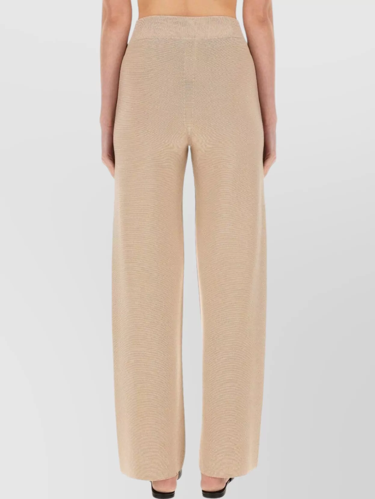 Shop Fabiana Filippi Organic Cotton And Lurex Wide Leg Pants