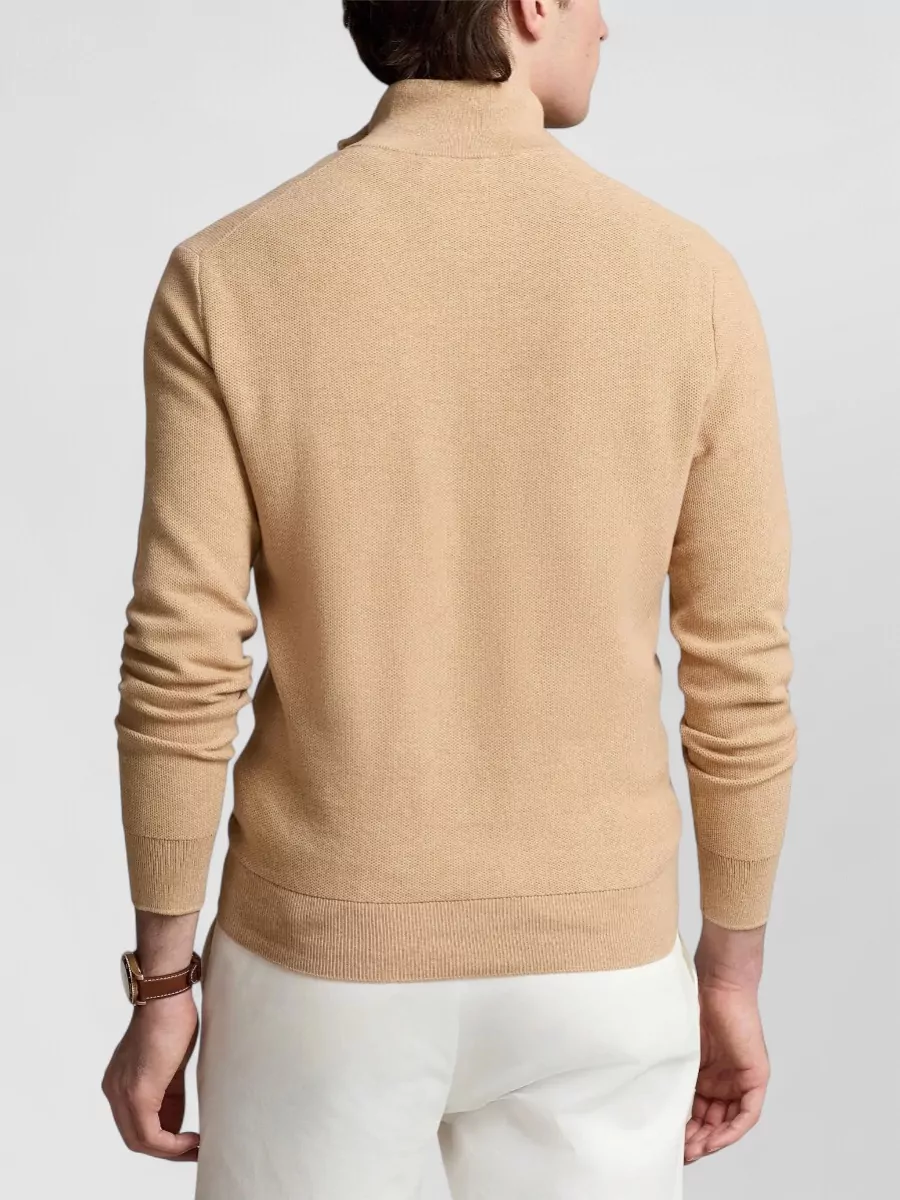 Polo Ralph Lauren Cotton Mockneck Quarter-Zip Long-Sleeve T-Shirt