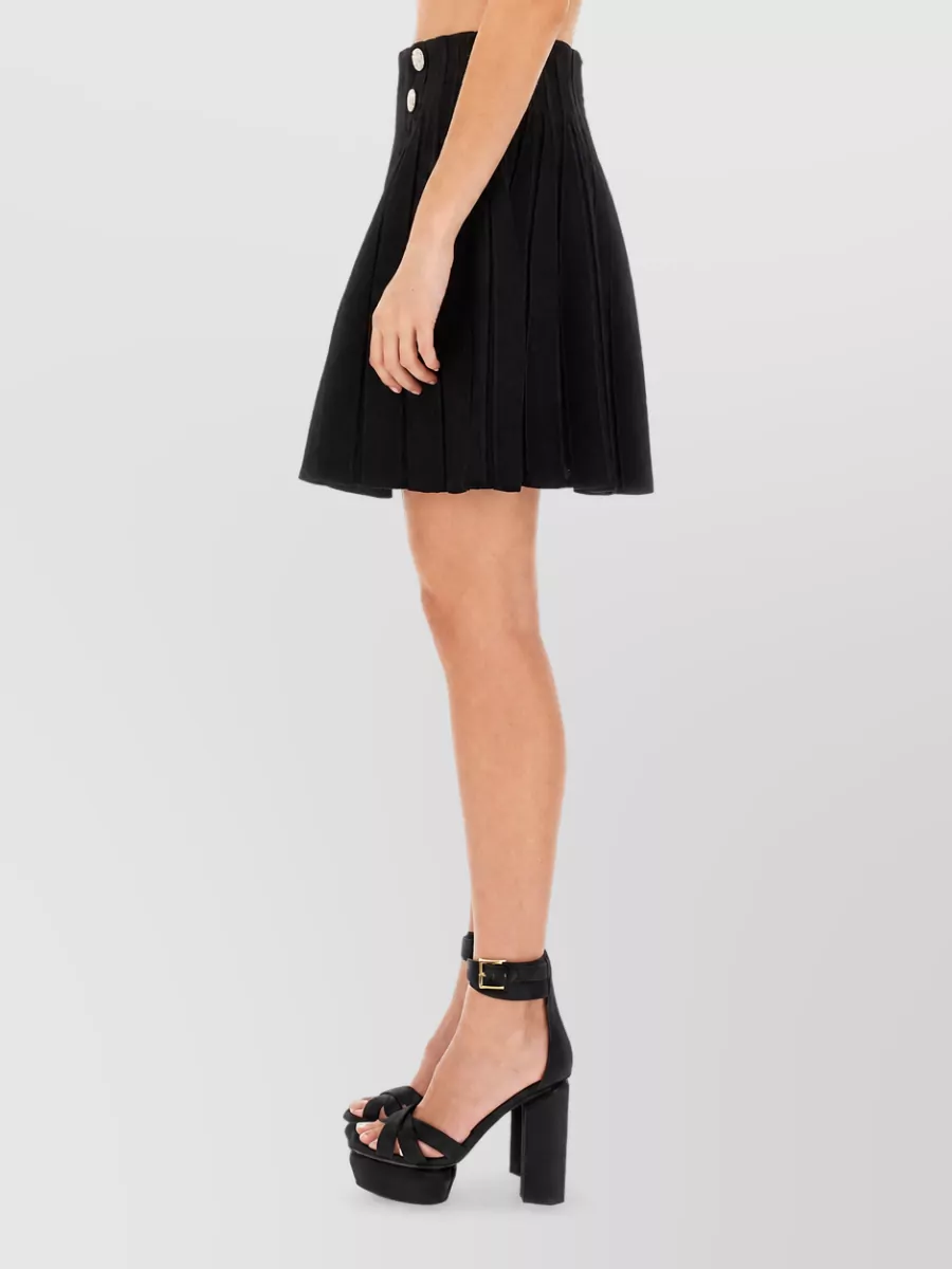 Balmain Pleated Skater Skirt
