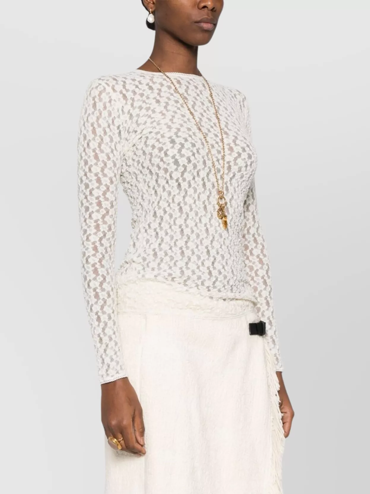 Isabel Marant Gaelle Crewneck Sweater Floral Embroidery