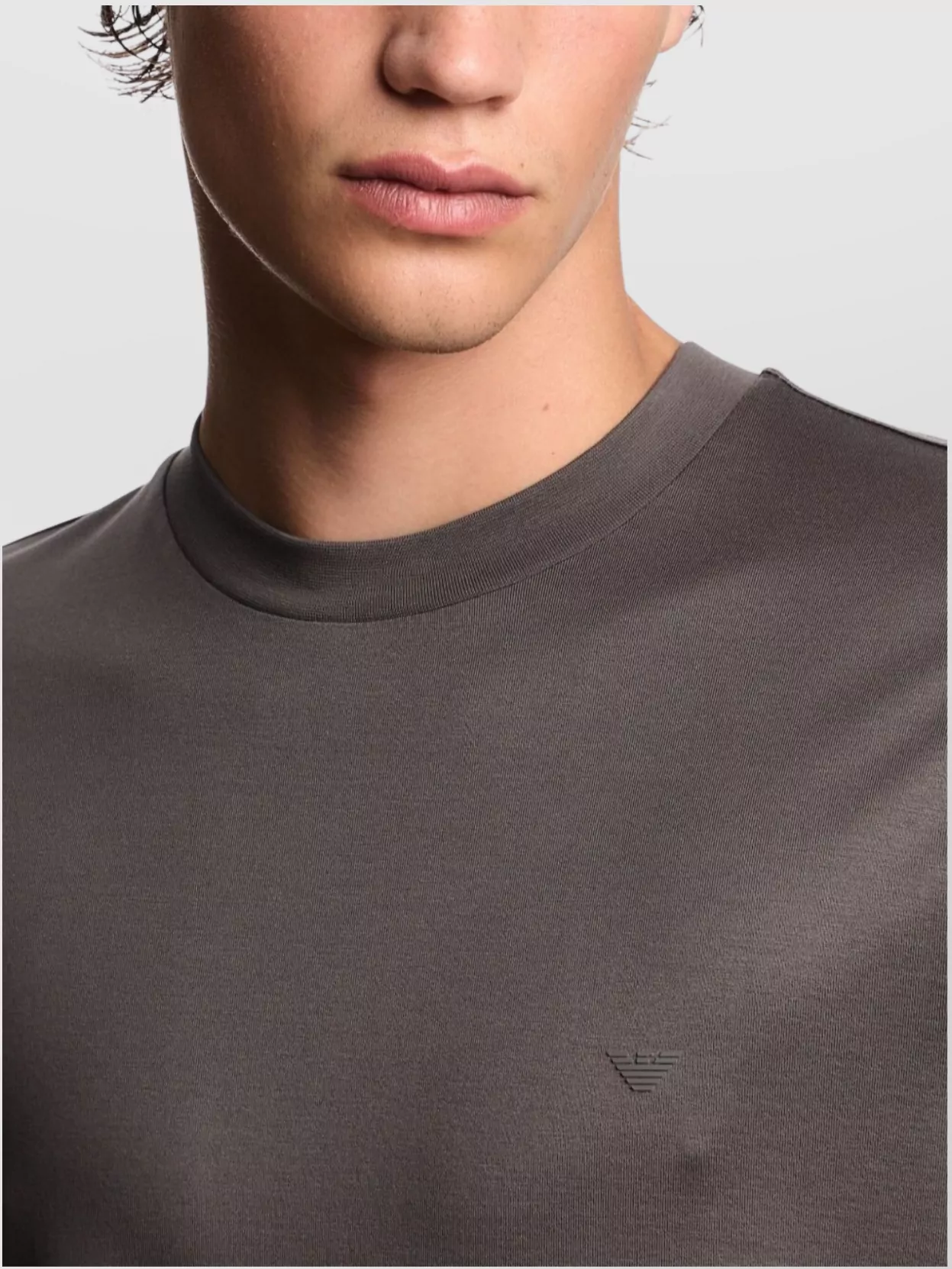 Emporio Armani Crew Neck Cotton Blend T-Shirt