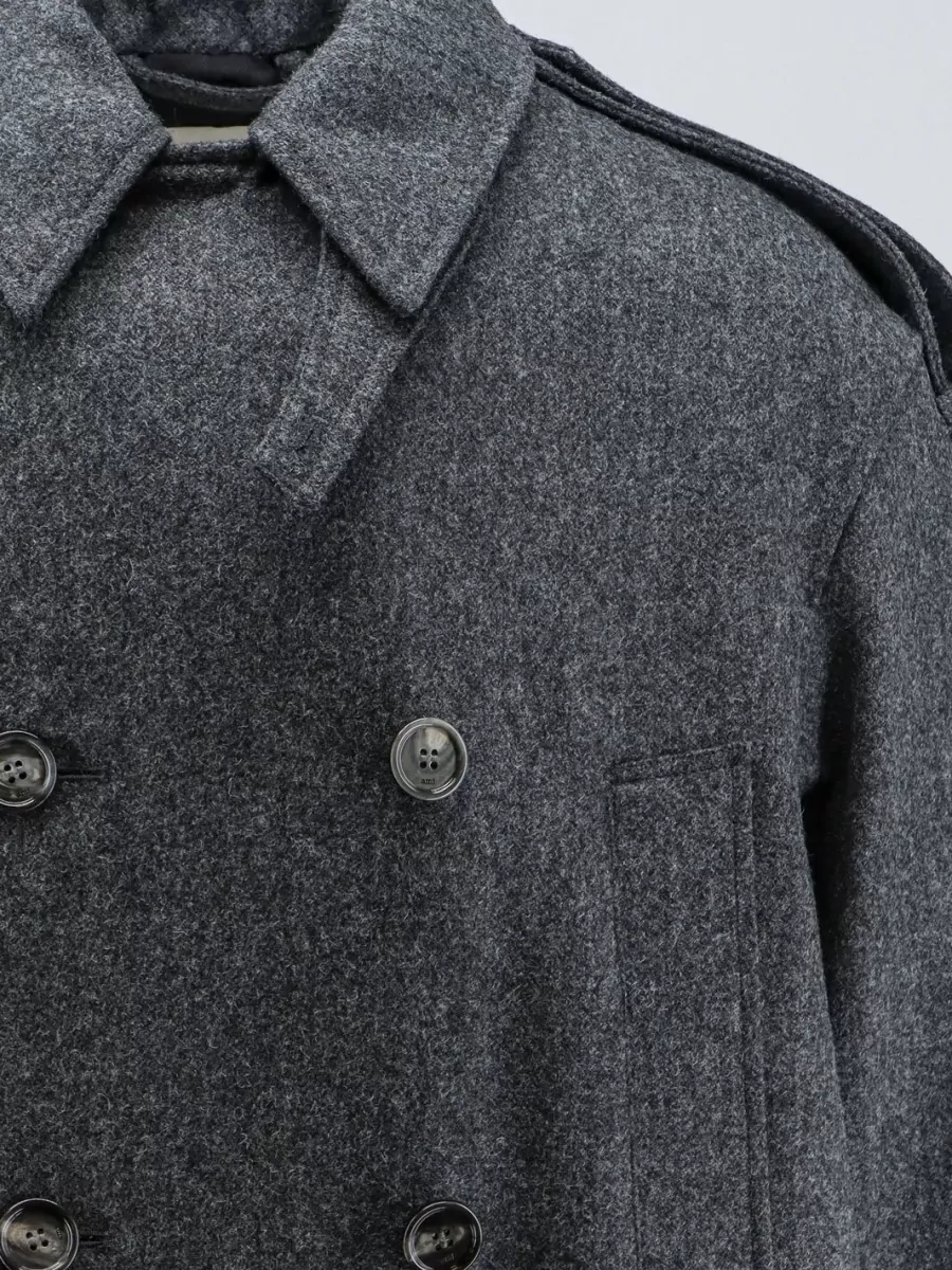Ami Paris Virgin Wool Double-Breasted Coat