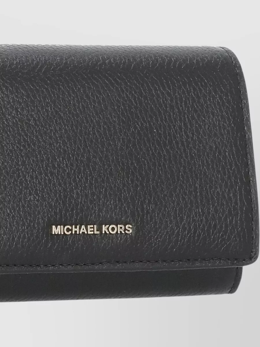 Michael Michael Kors Pebbled Leather Wallet Featuring Rear Welt Pocket