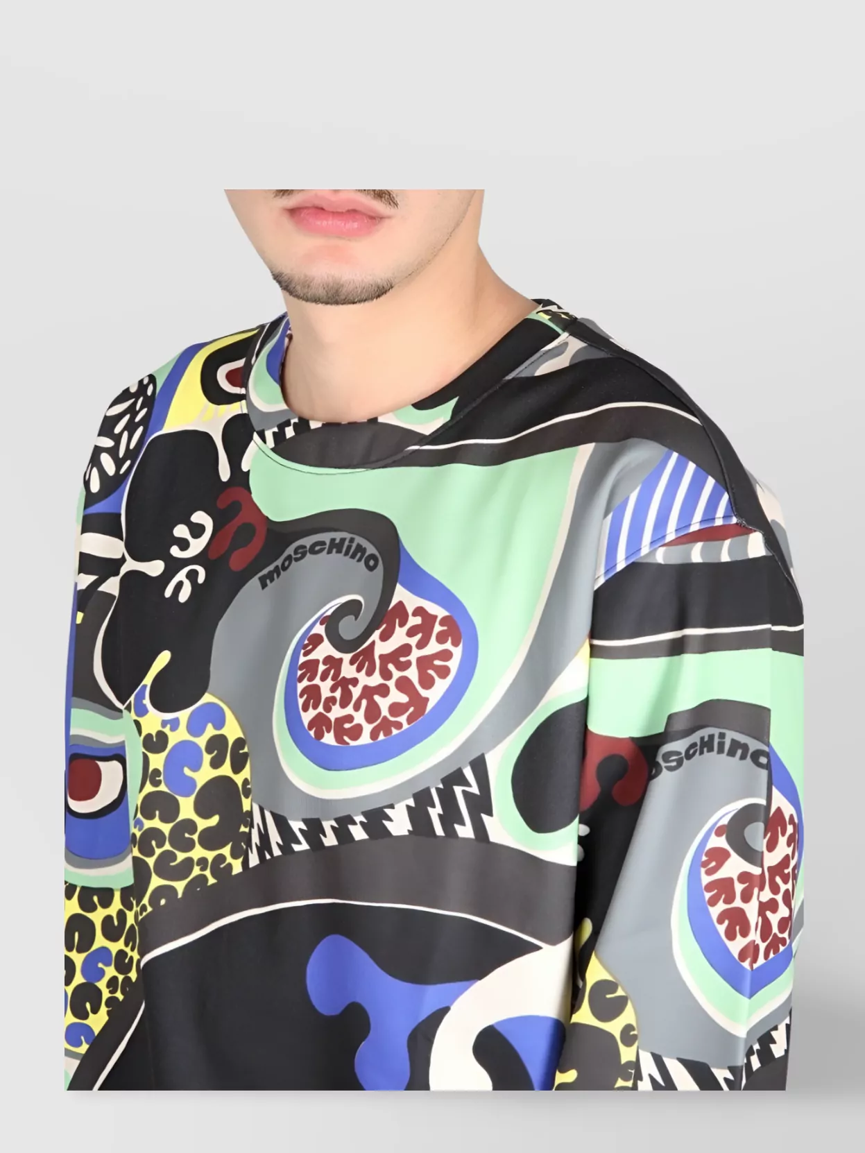 Moschino Psychedelic Print Crew Neck Sweater
