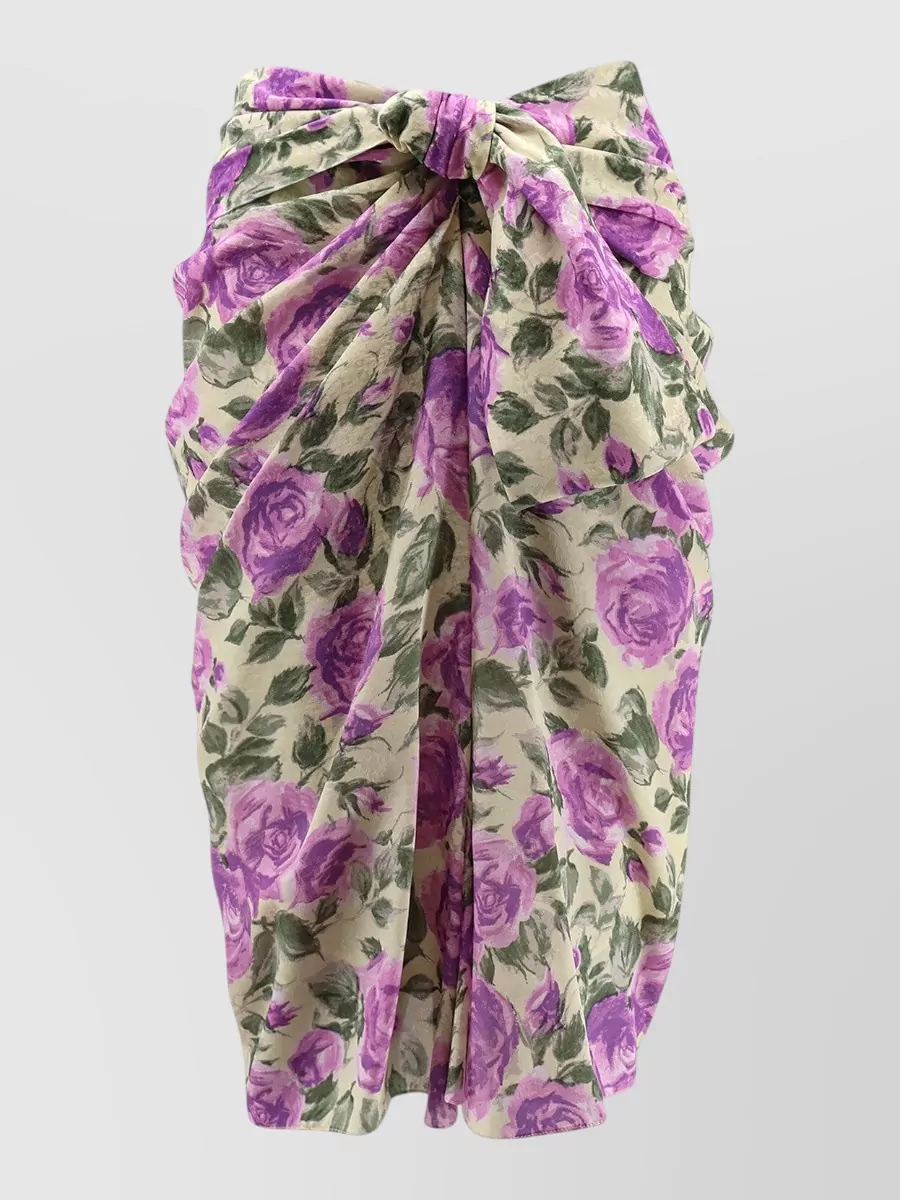 Chloé Silk Floral-Print Asymmetric Midi Skirt