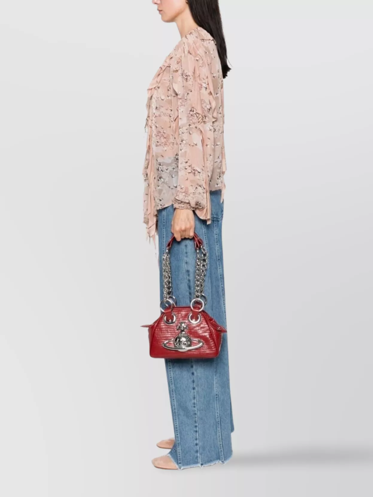 Vivienne Westwood Crocodile Chain Link Shoulder Bag
