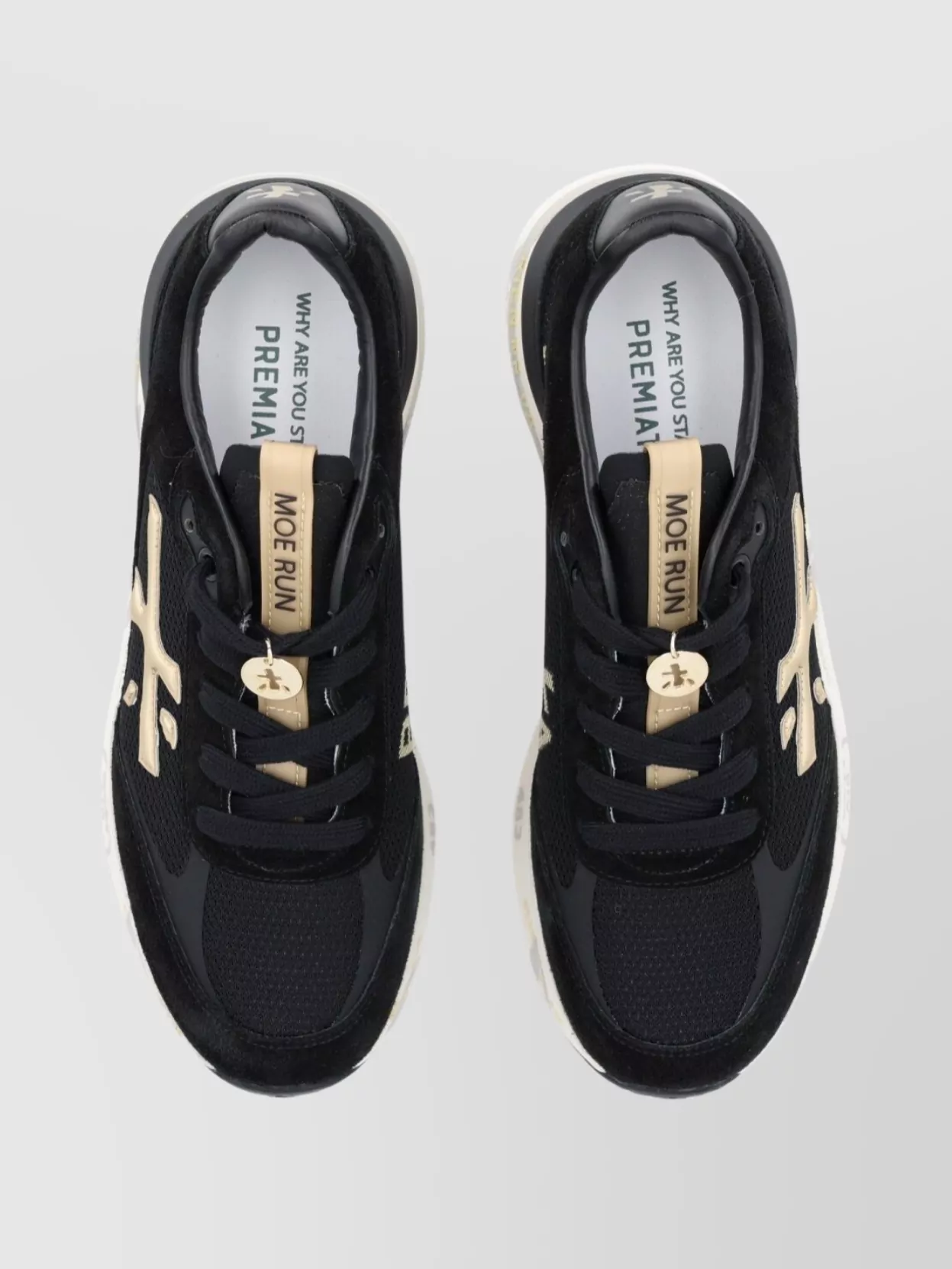 Premiata Sneakers With Chunky Sole And Suede Accents
