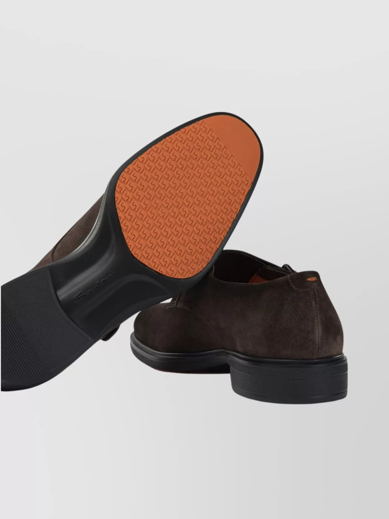 Santoni Double Buckle Loafers Made From Suede