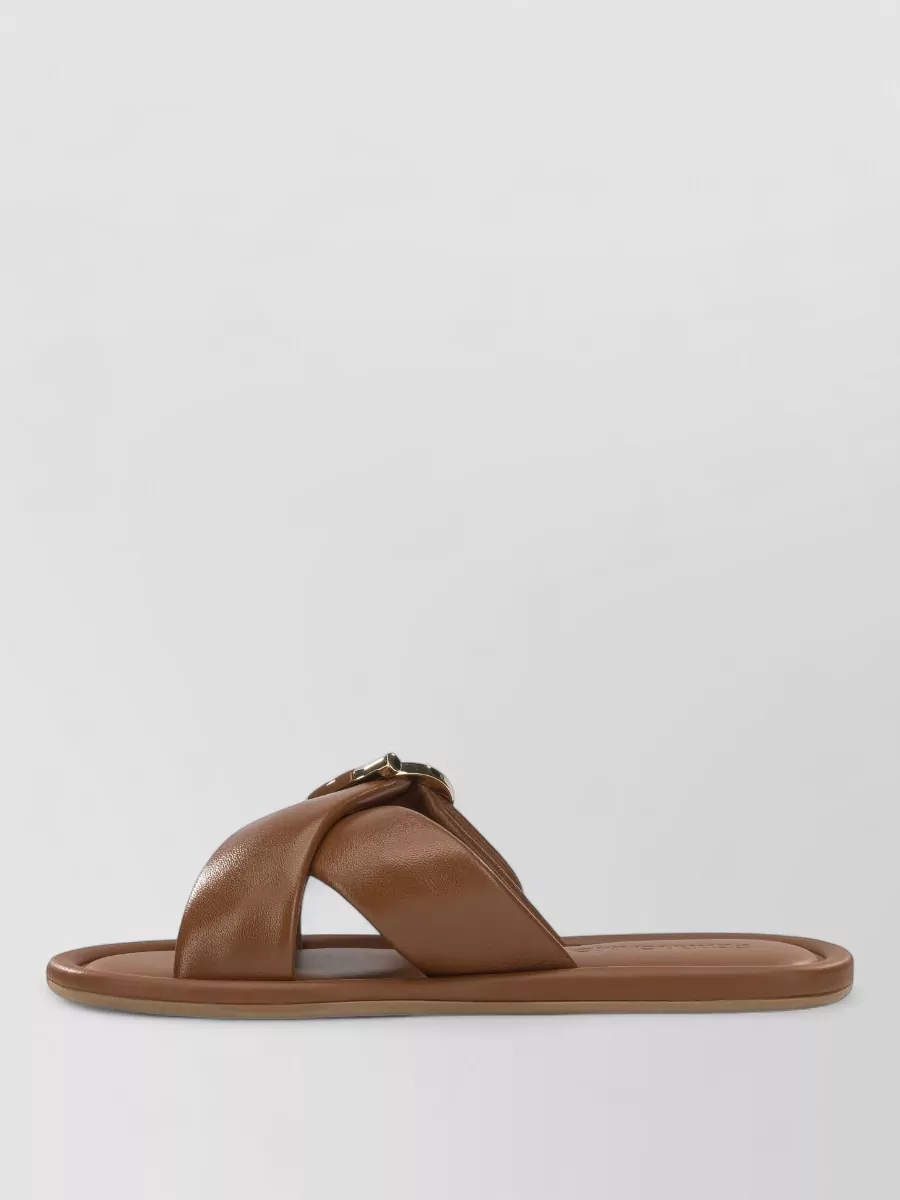 Ferragamo Leather Elyzia Slides