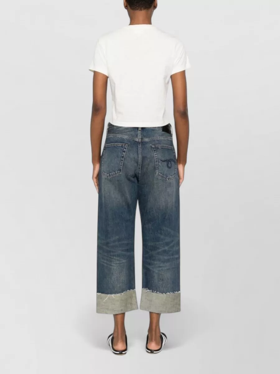 Maison Kitsuné Cropped Organic Cotton Baby T-Shirt