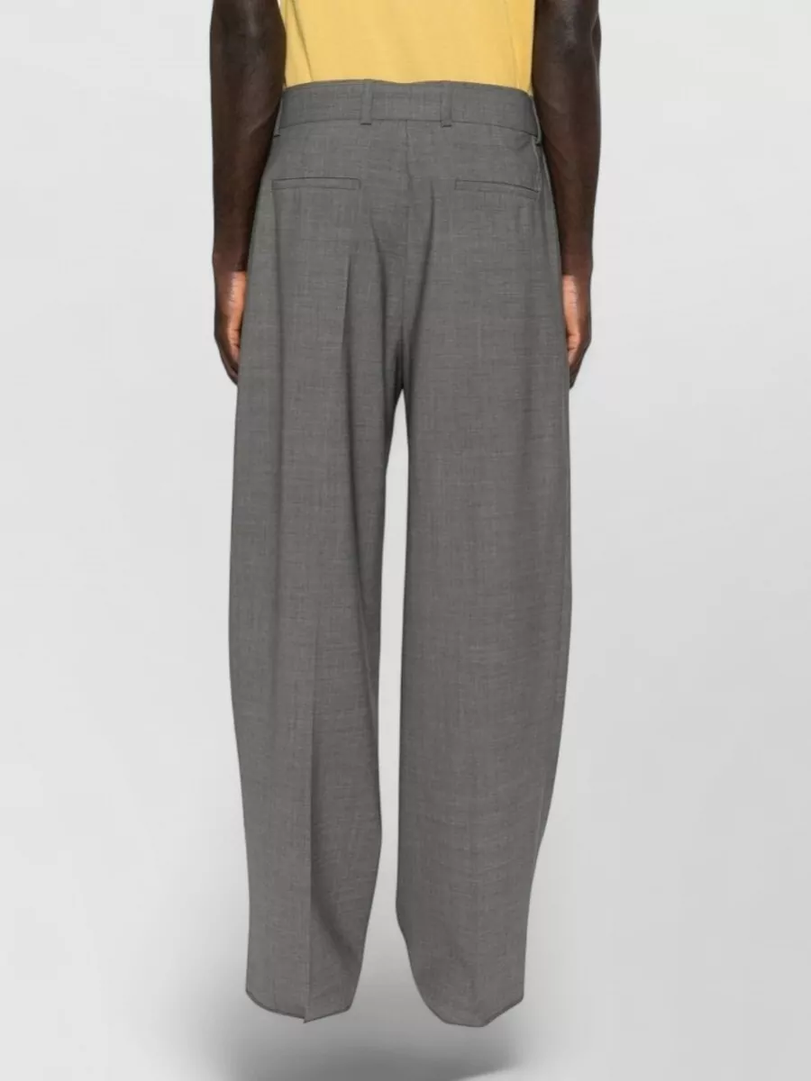 Emporio Armani Virgin Wool Wide-Leg Trousers