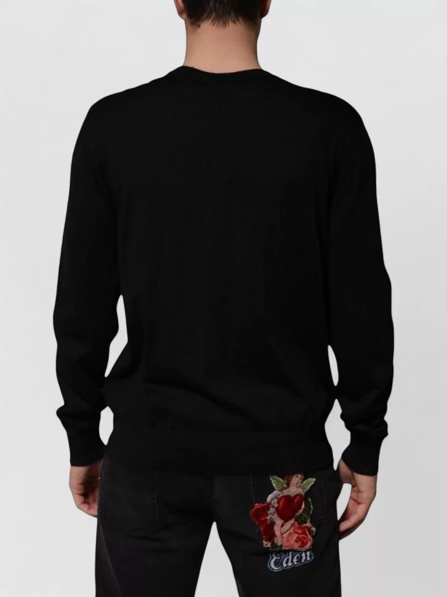 Dolce&Gabbana Floral Lace Short-Sleeve Jumper